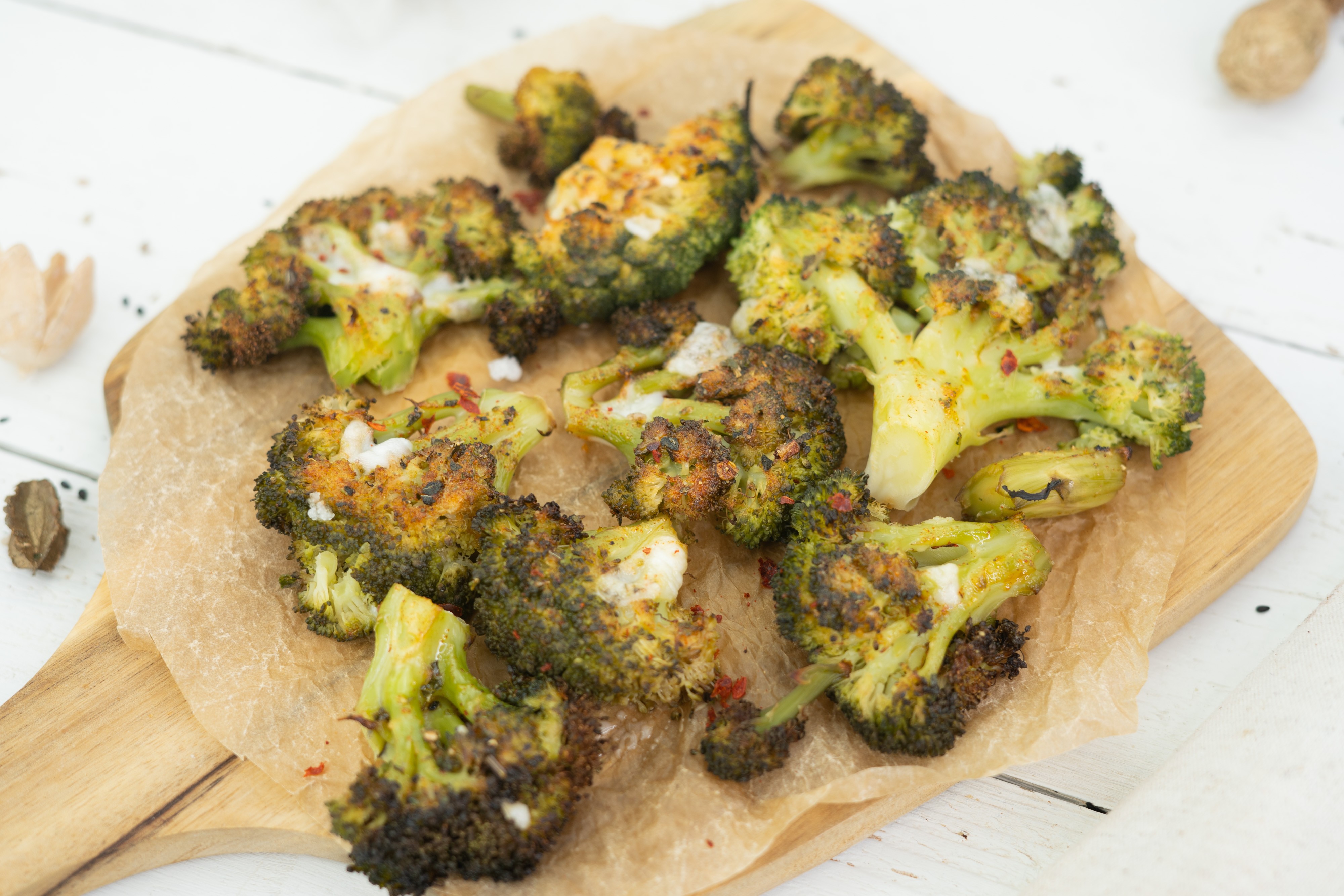 Rezept Serviervorschlag Überbackener Stampf Brokkoli