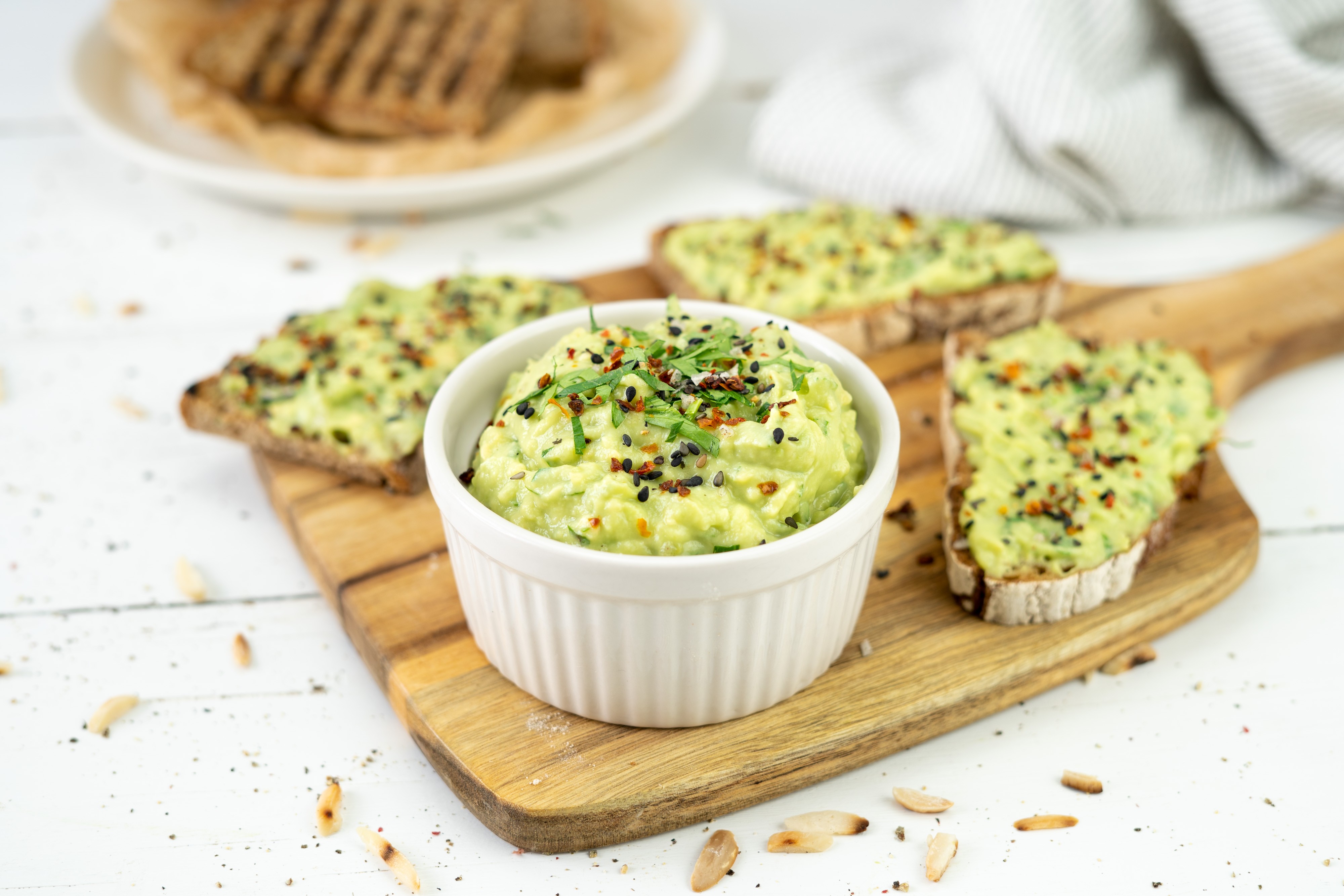 Rezept Serviervorschlag Avocado Knoblauch Dip 
