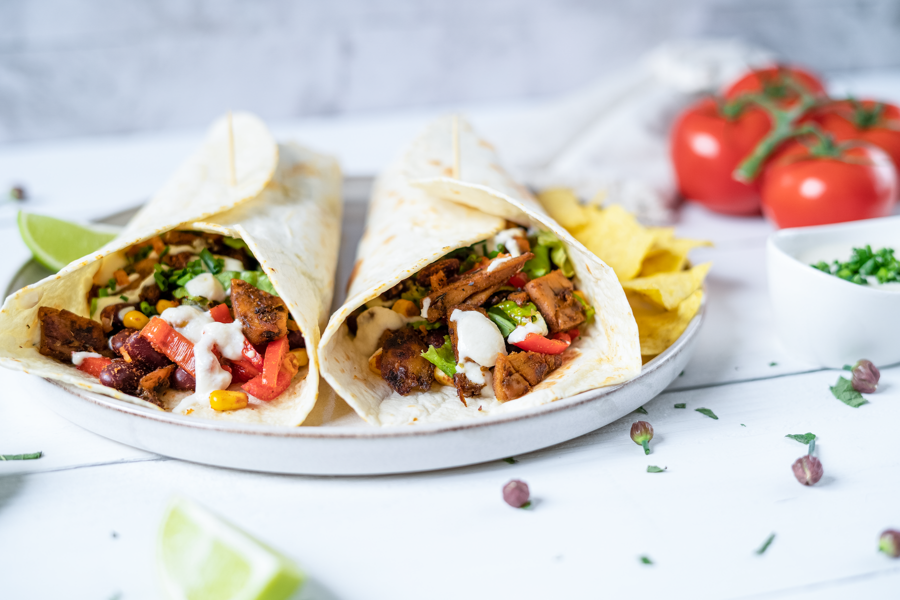 Rezept Serviervorschlag Gyros Tortilla Wraps