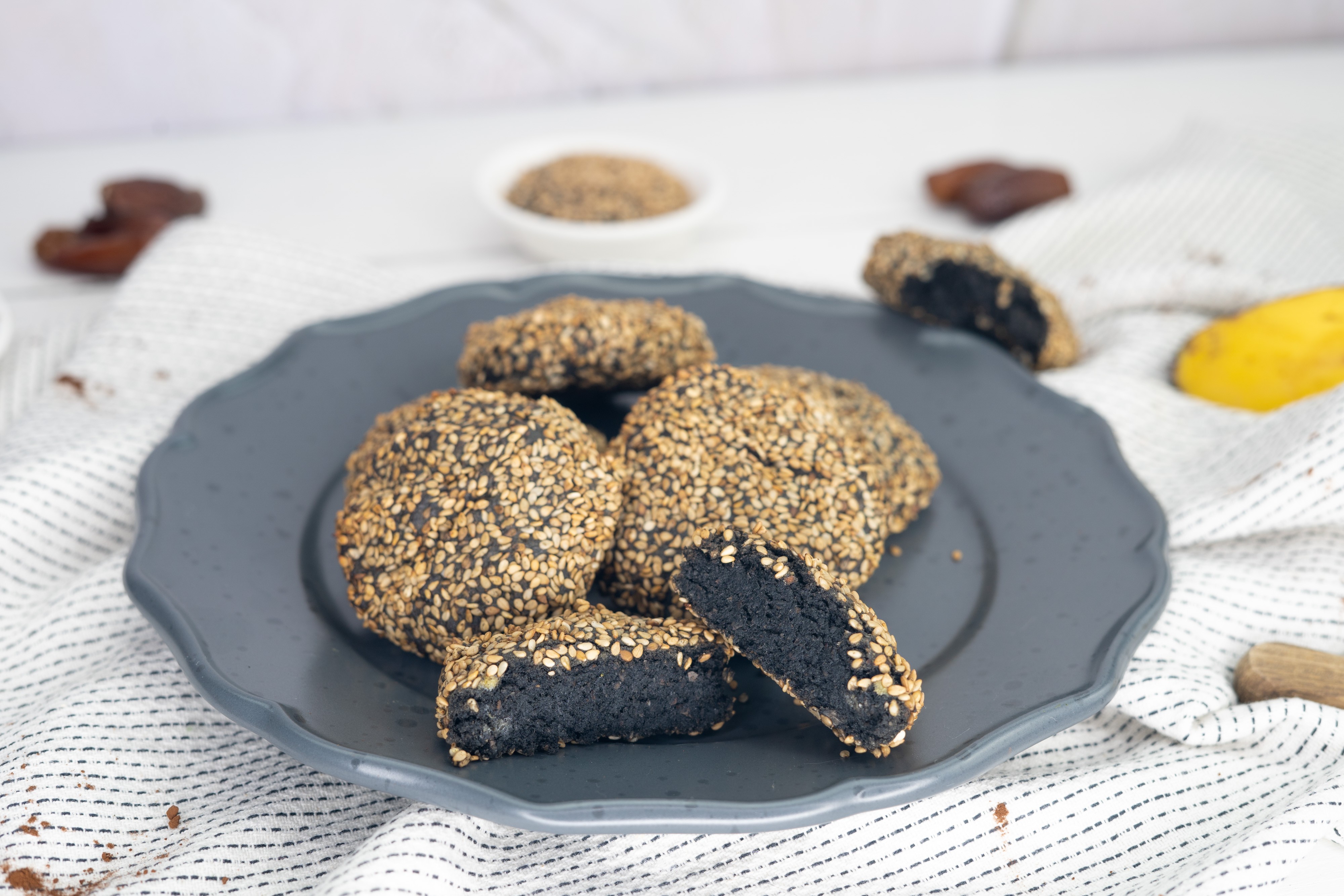 Rezept Serviervorschlag Tahini Sesam Cookies