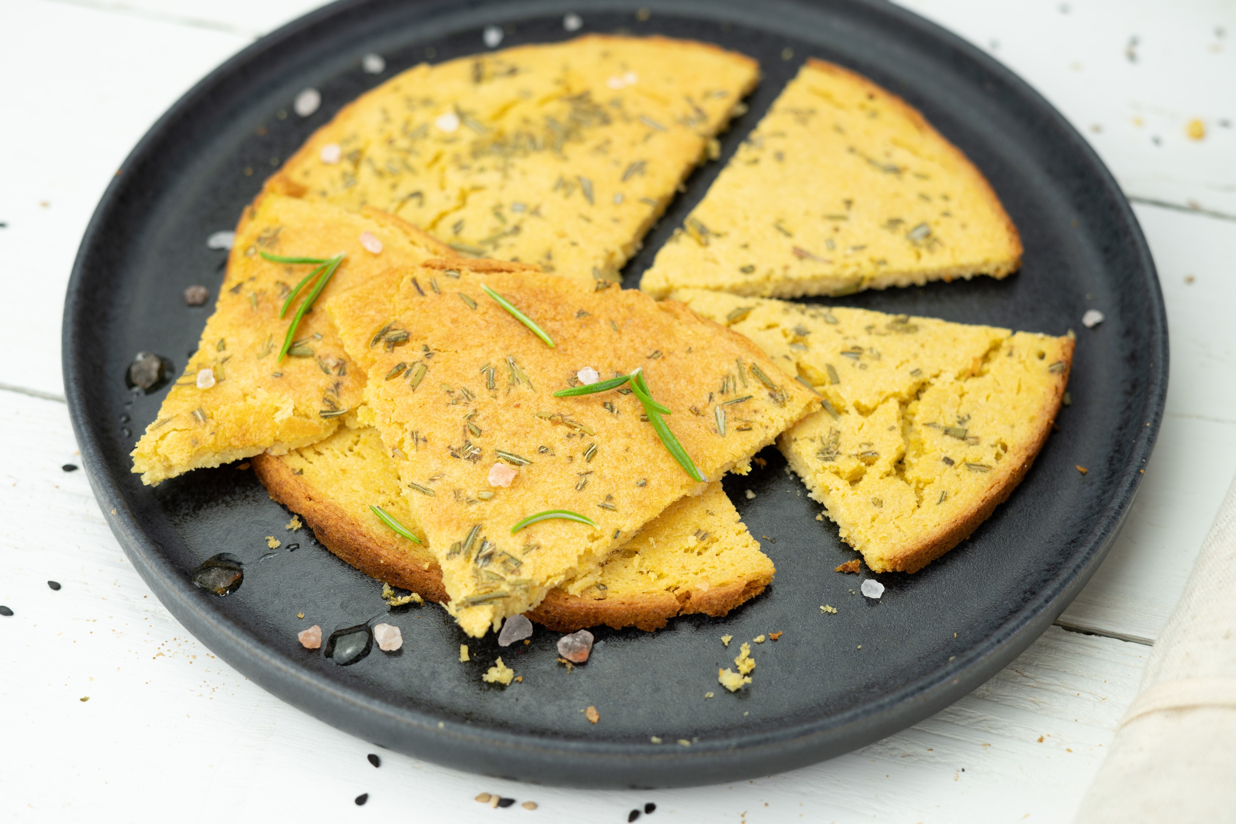 Rezept Serviervorschlag Italienisches Kichererbsen Fladenbrot - Farinata