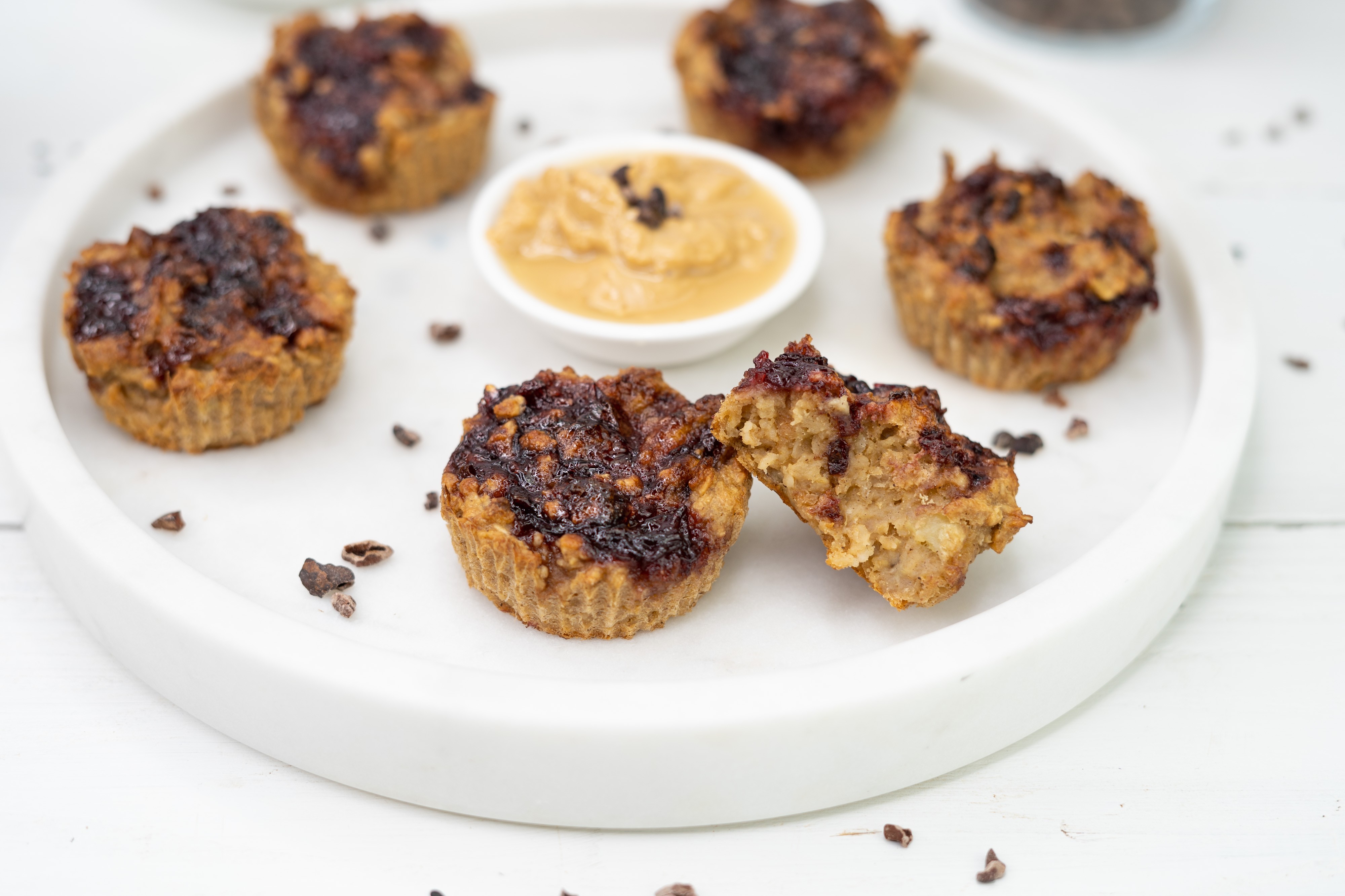 Rezept Serviervorschlag Erdnuss Marmeladen Muffins
