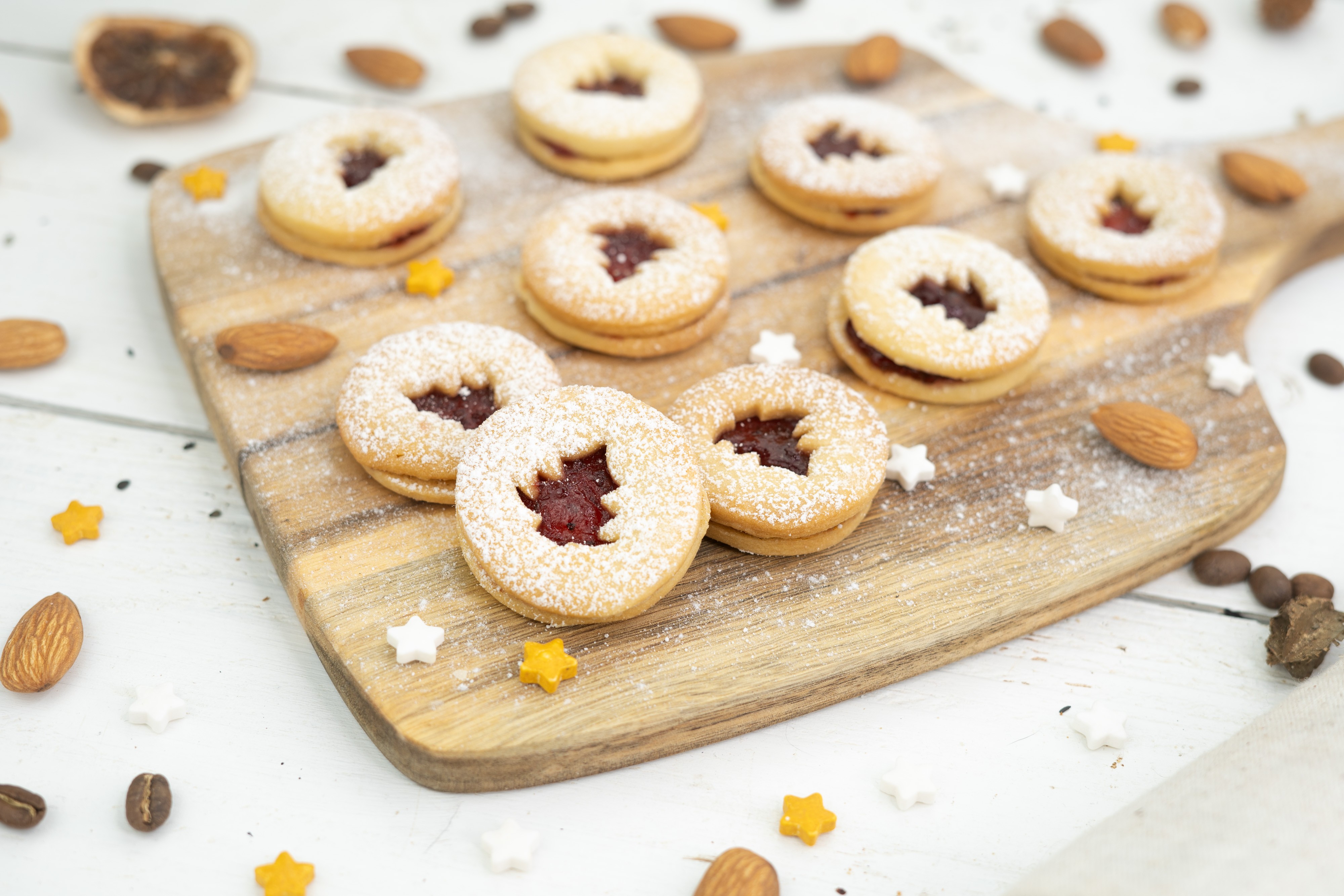 Rezept Serviervorschlag Linzer Radl - Marmeladen Kekse