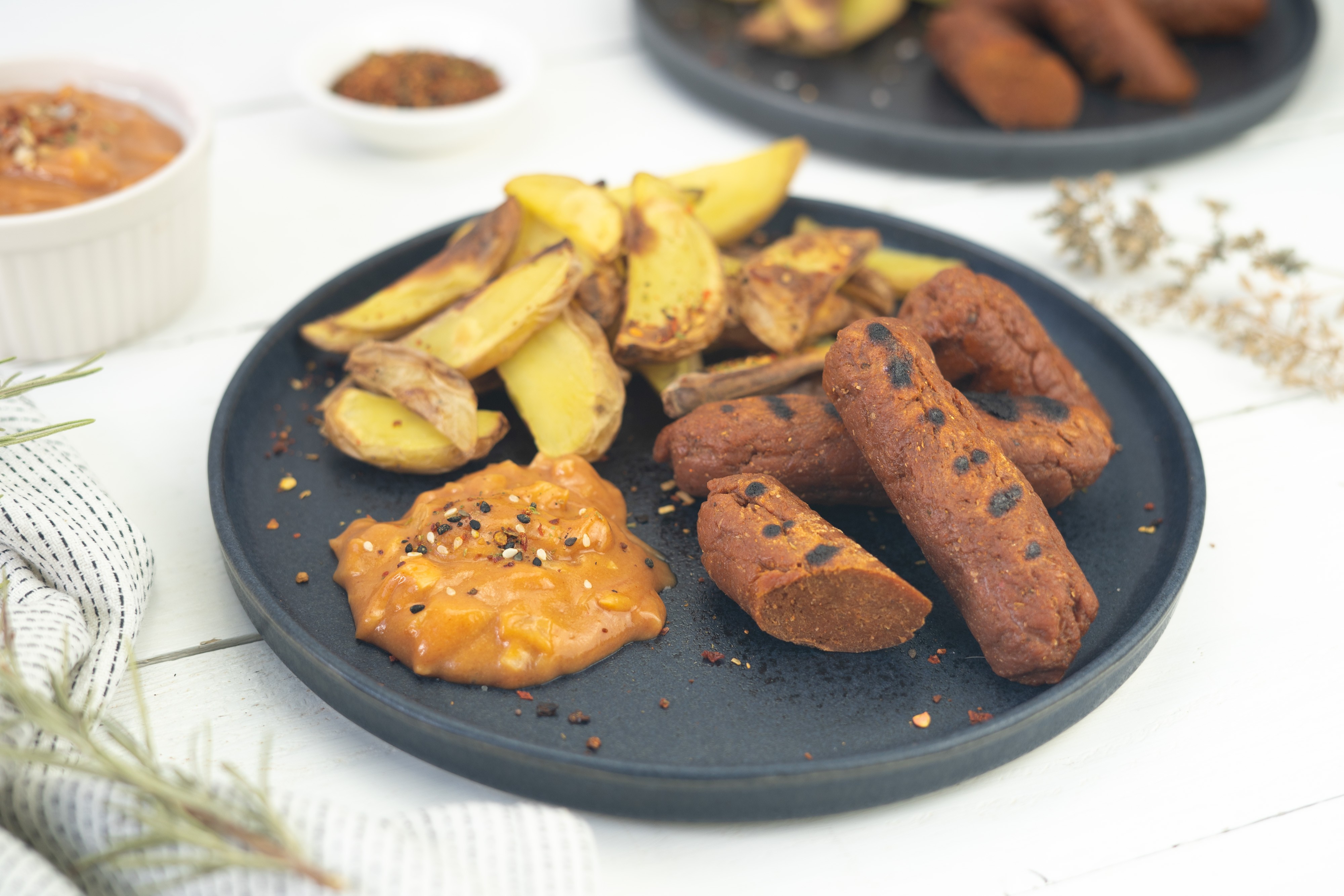 Rezept Serviervorschlag Vegane Grill Würstchen