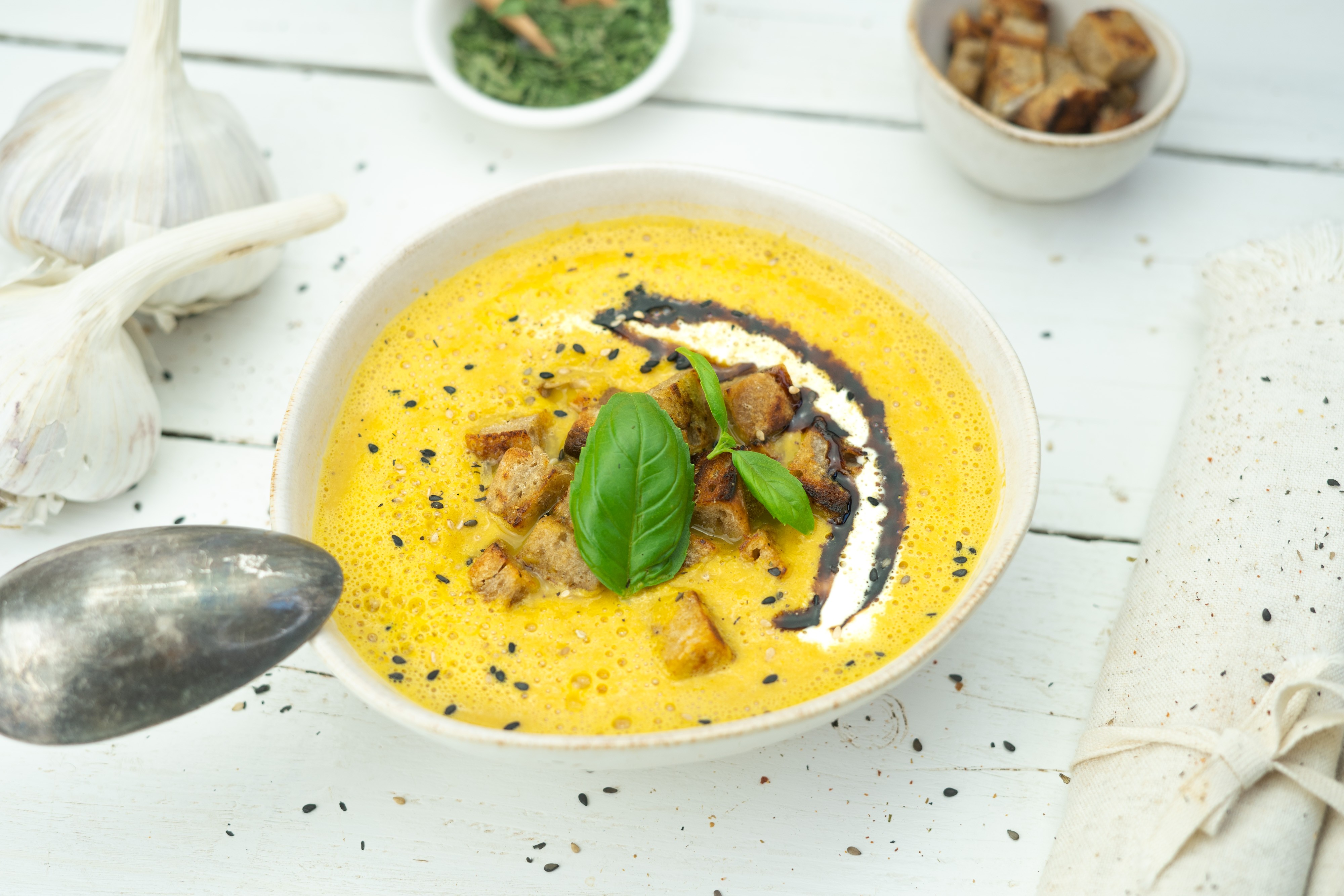 Rezept Serviervorschlag Würzige Paprikasuppe