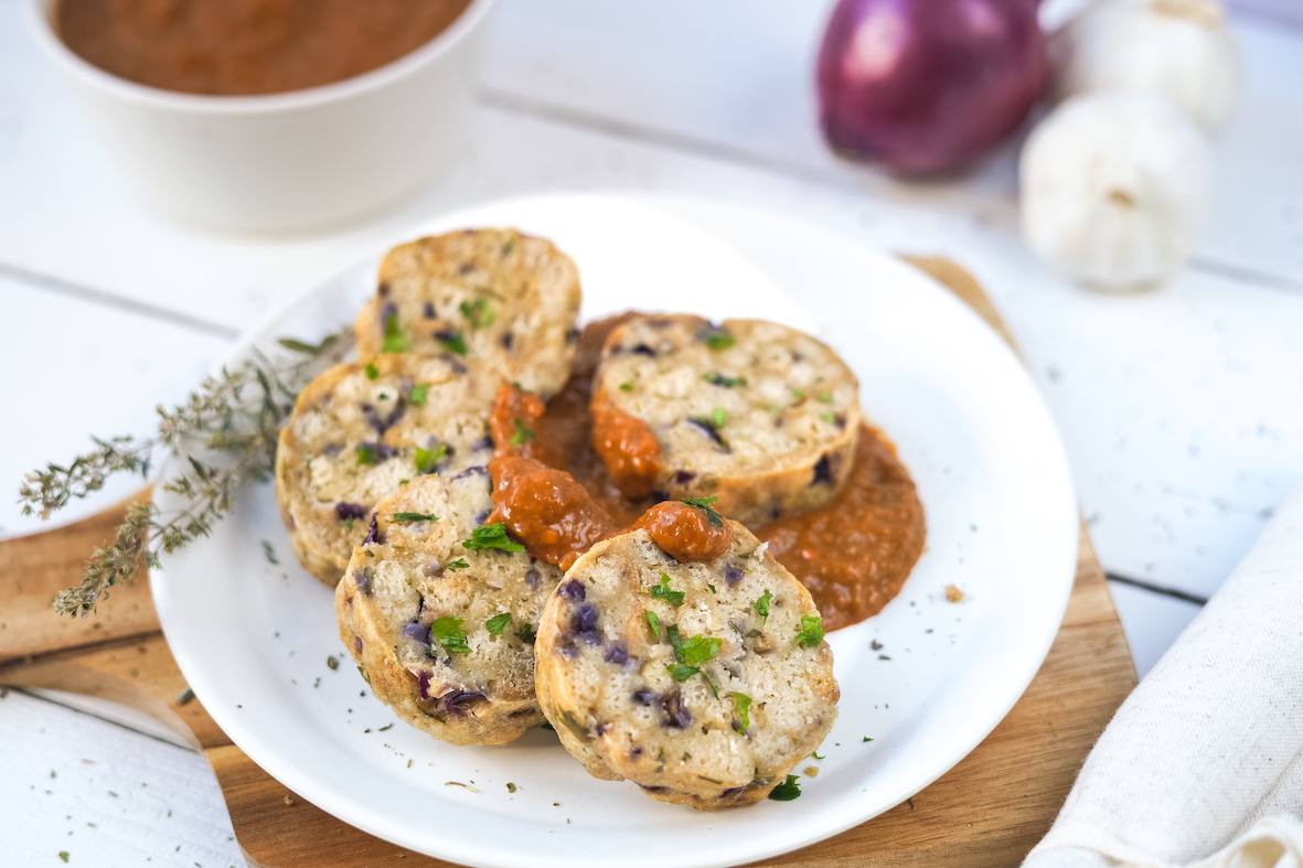 Rezept Serviervorschlag Semmelknödel mit Bratensauce