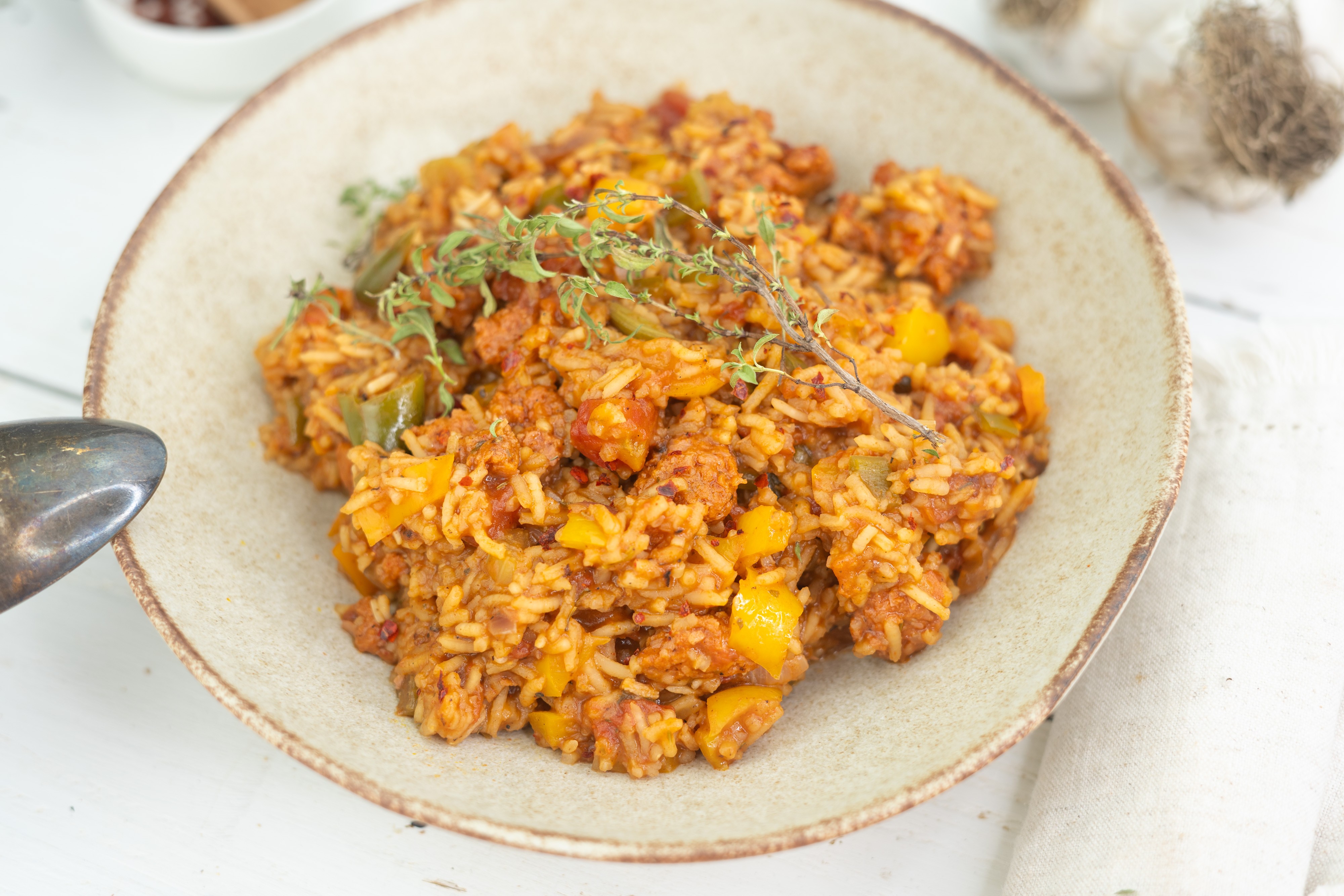 Rezept Serviervorschlag Kreolischer Jambalaya Eintopf