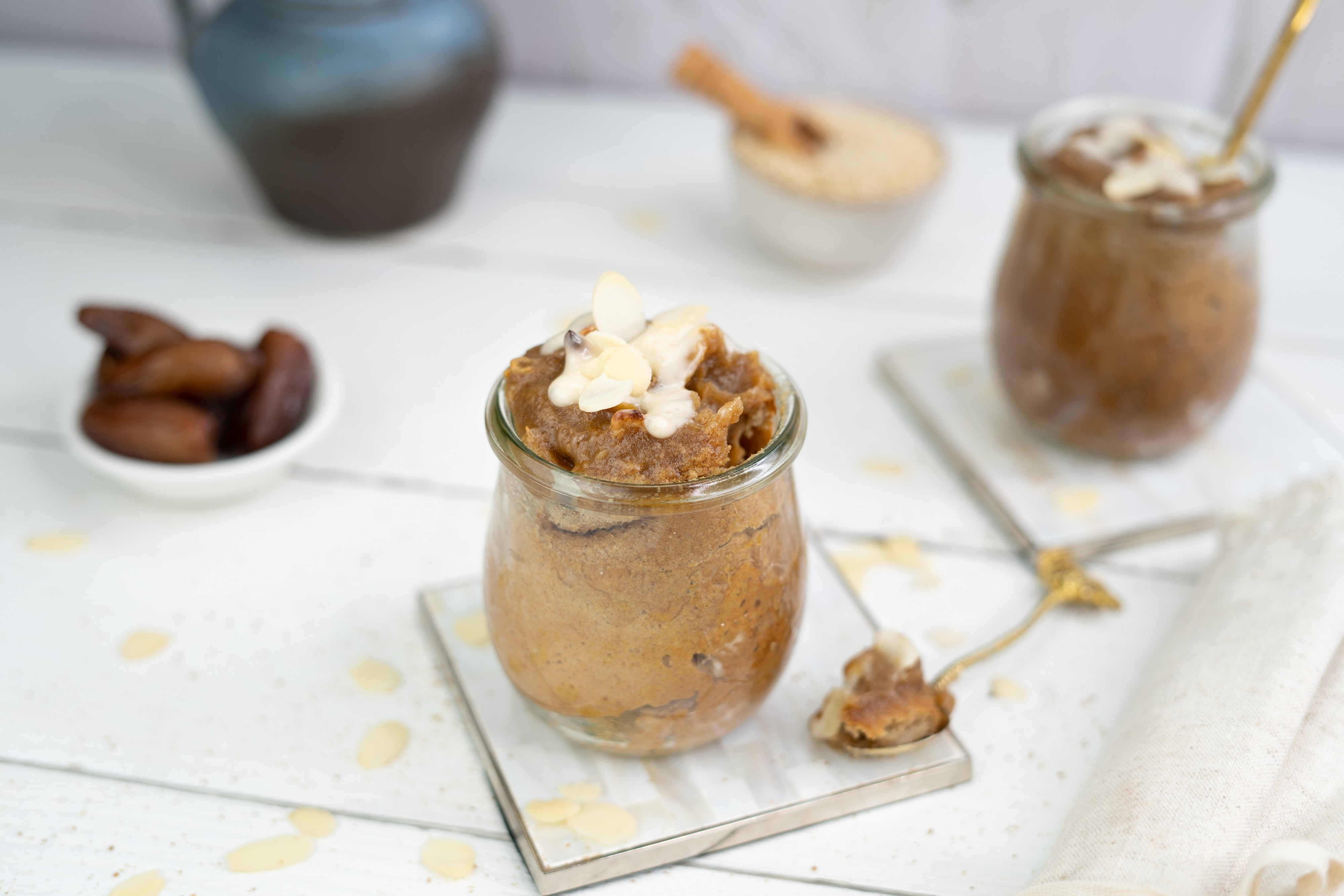 Rezept Serviervorschlag Gesunder Quinoa Karamell Pudding