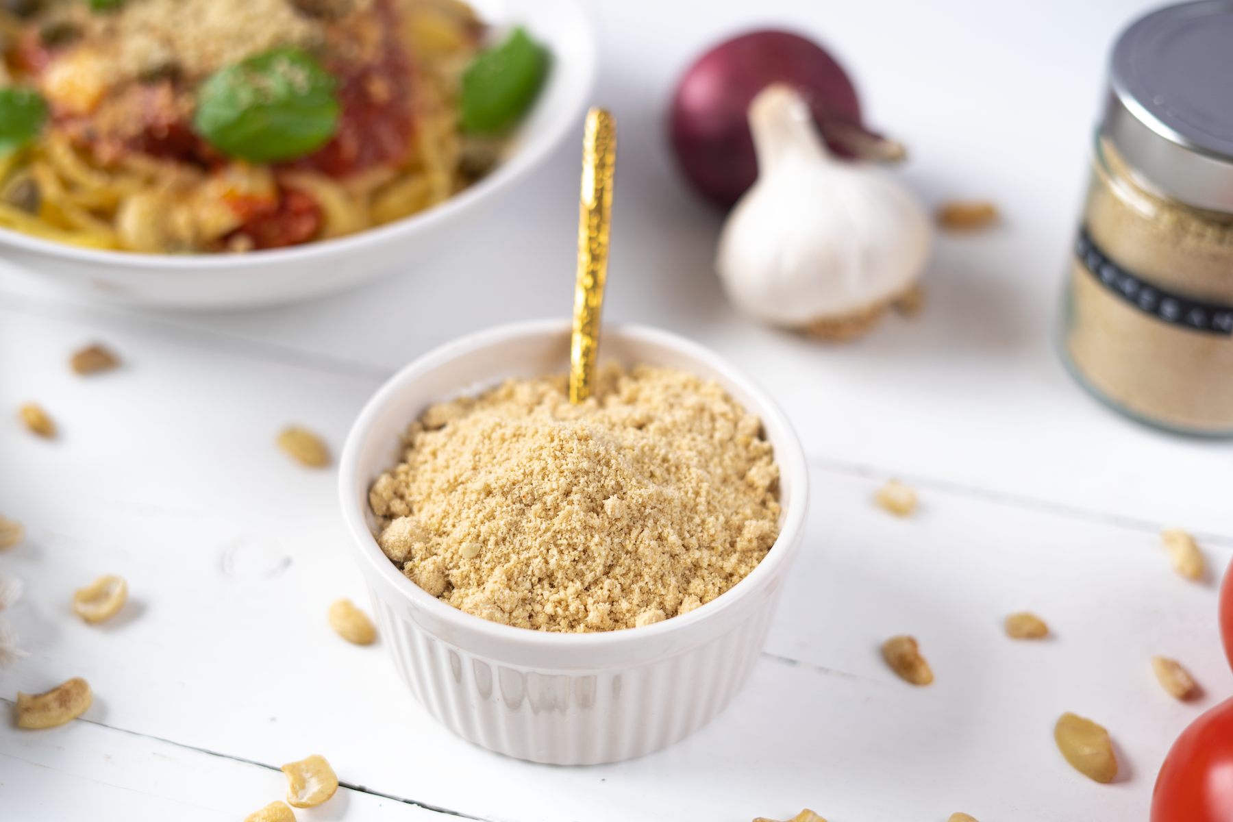 Rezept Serviervorschlag Selbstgemachter Cashew Parmesan