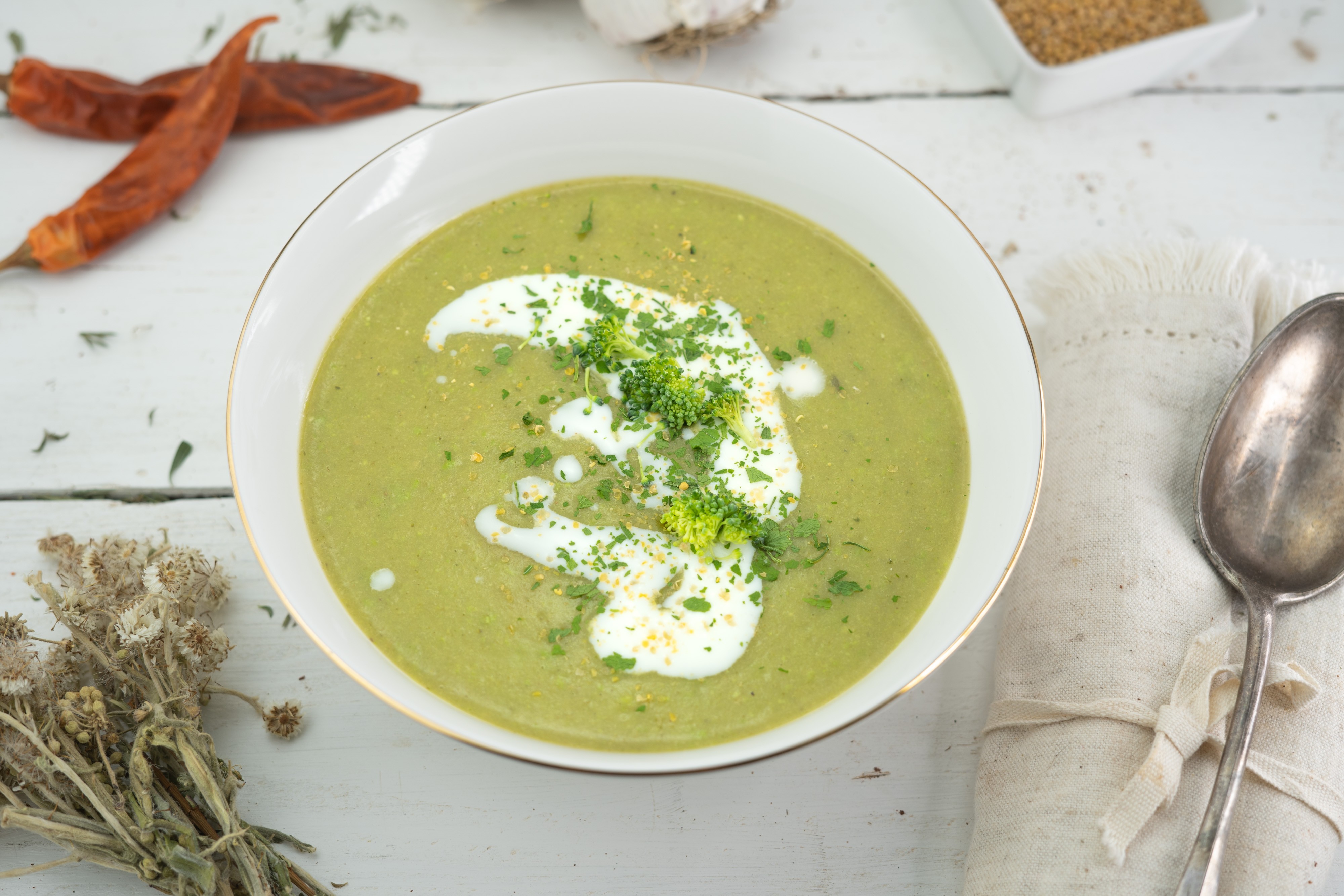 Rezept Serviervorschlag Brokkoli Kartoffelsuppe