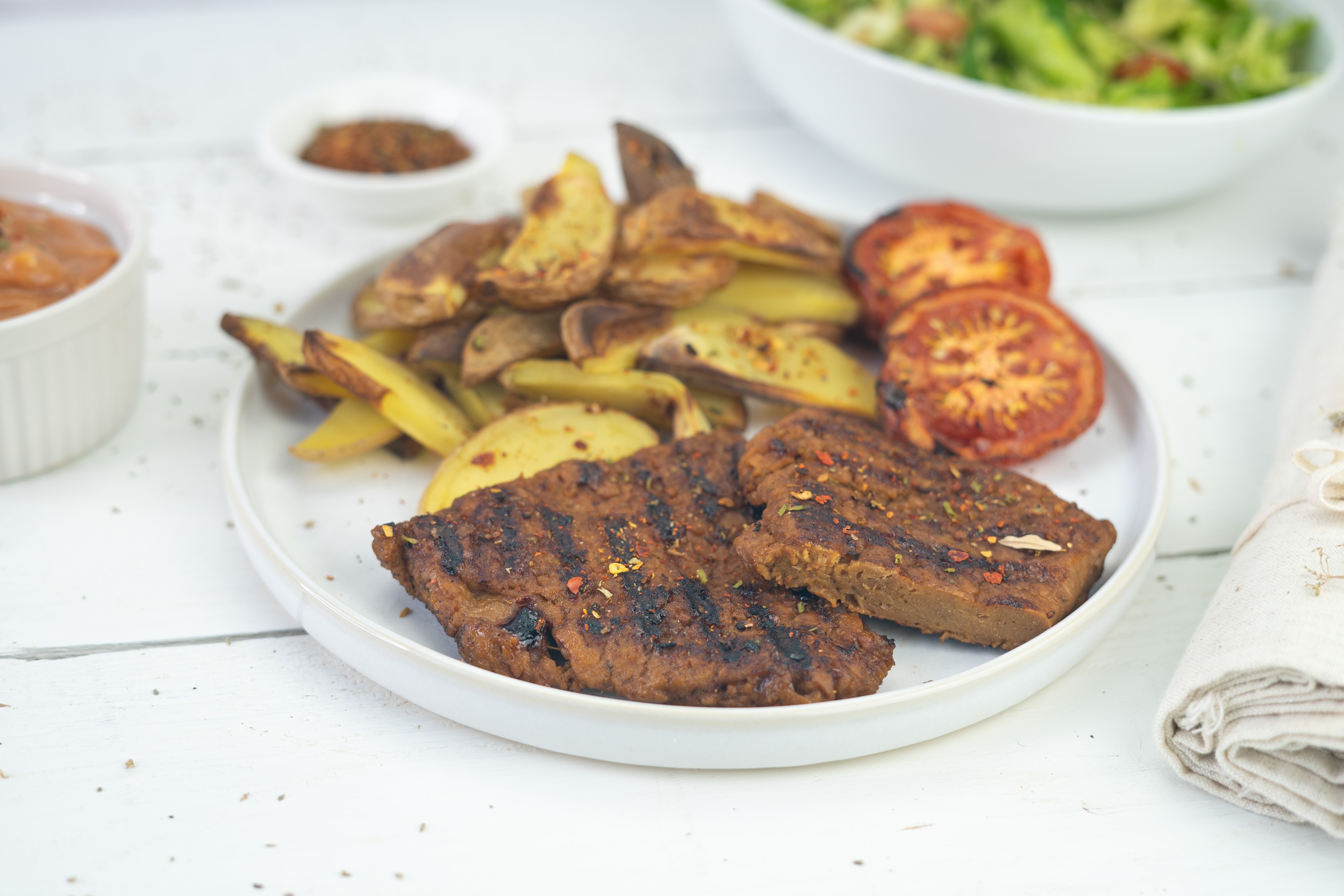 Rezept Serviervorschlag Vegane Grill Koteletts
