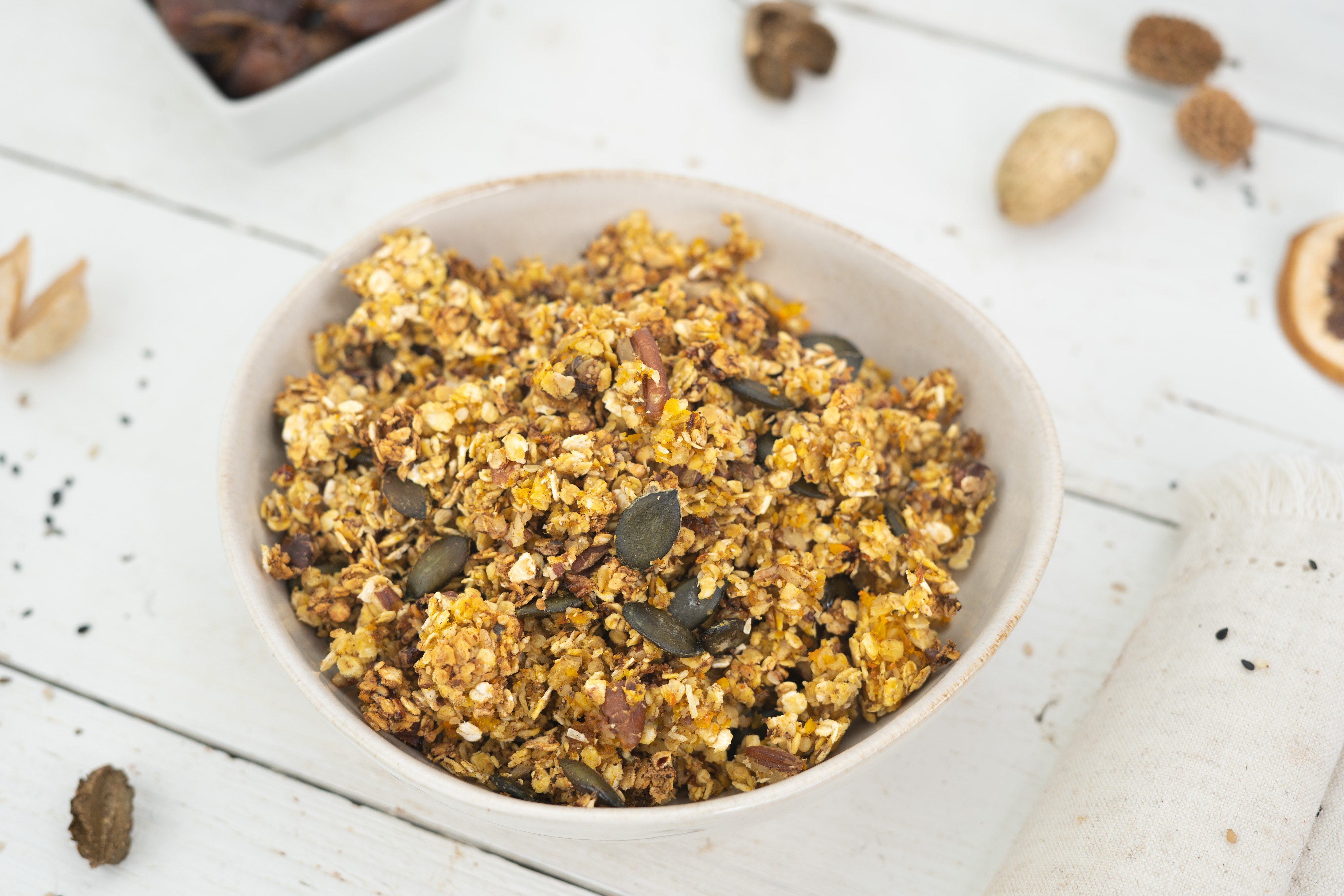 Rezept Serviervorschlag Kürbis Granola