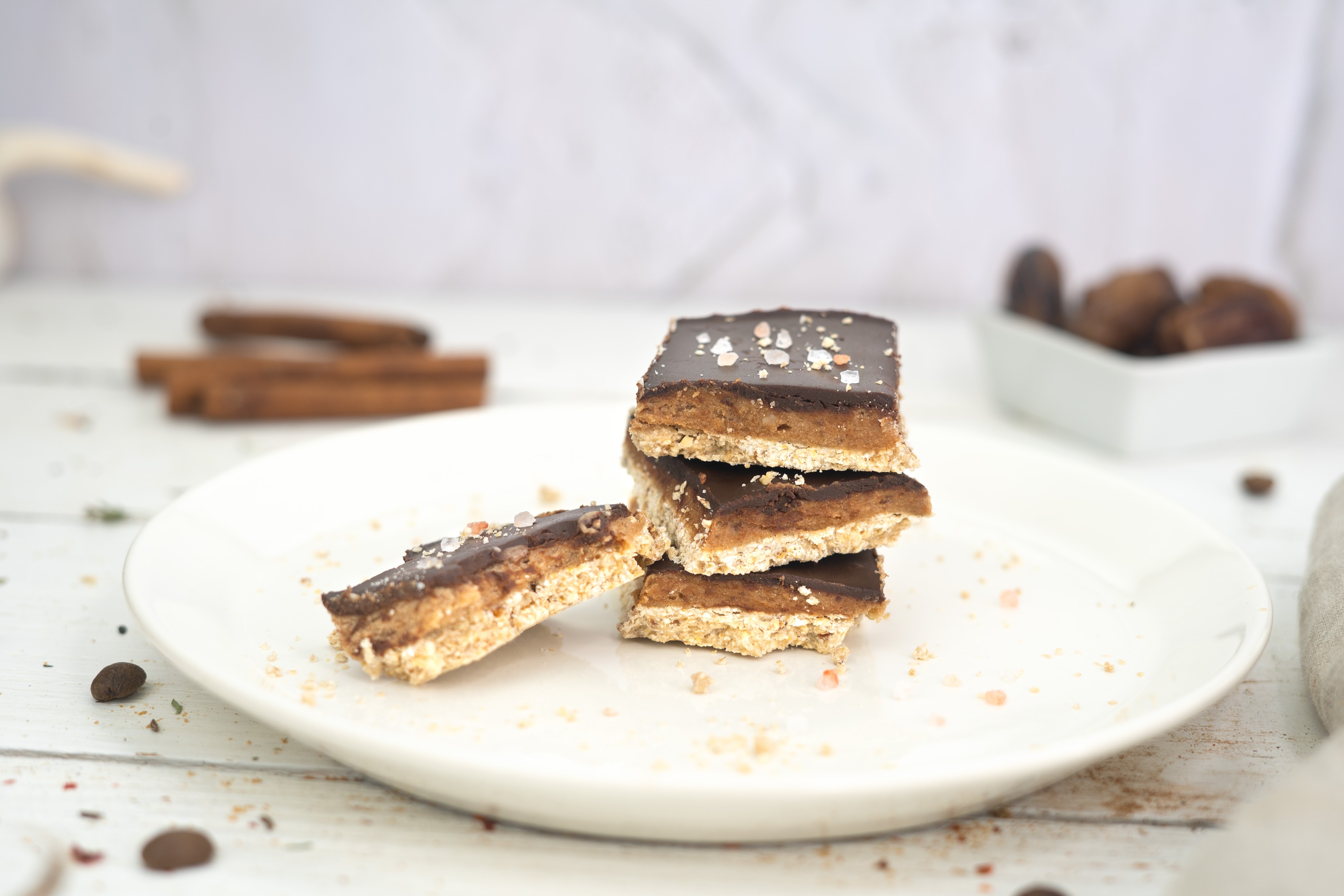 Rezept Serviervorschlag Rohkost Millionaire´s Shortbread