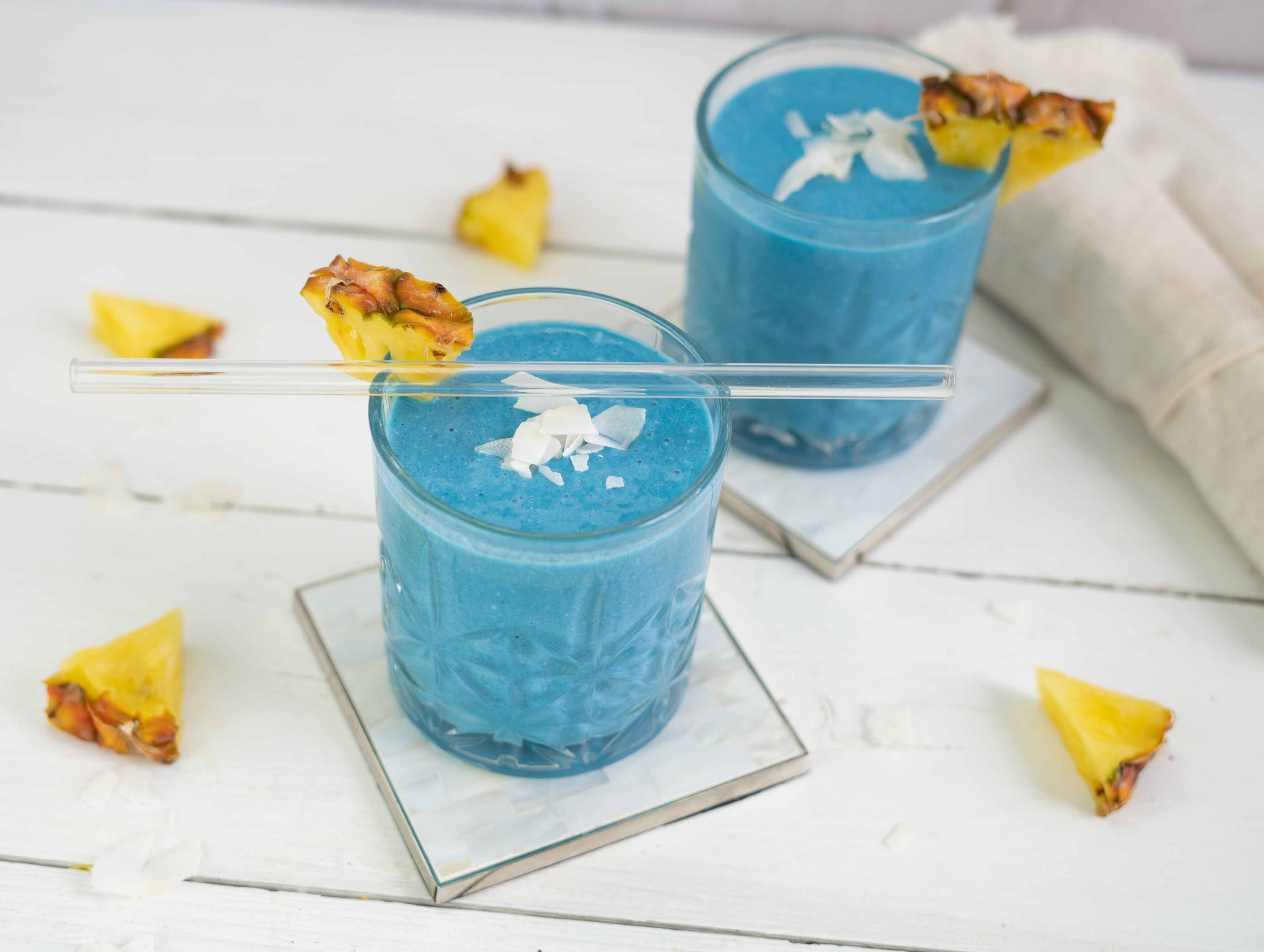 Rezept Serviervorschlag Pina Colada Spirulina Smoothie