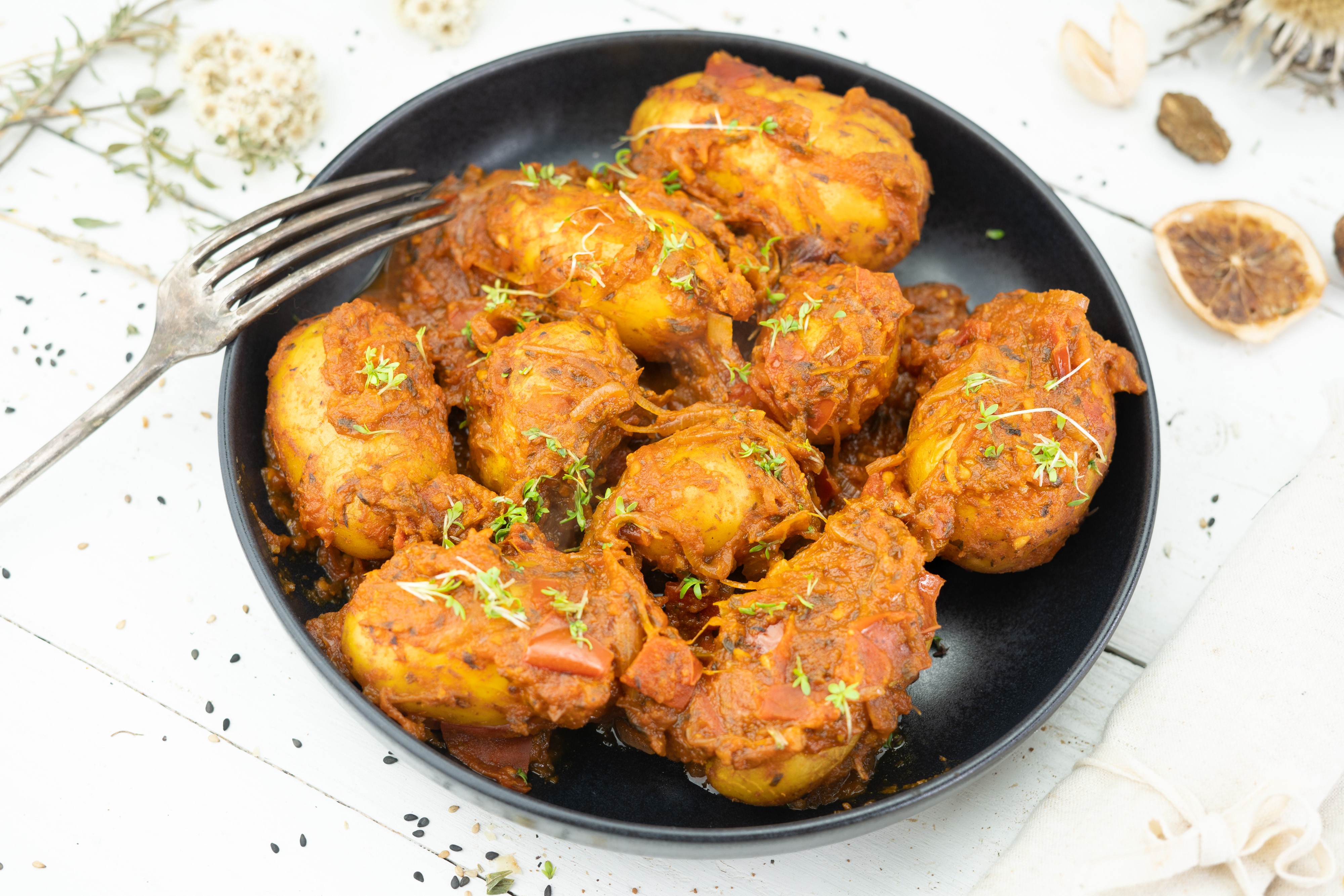 Rezept Serviervorschlag Indische Bombay Kartoffeln 