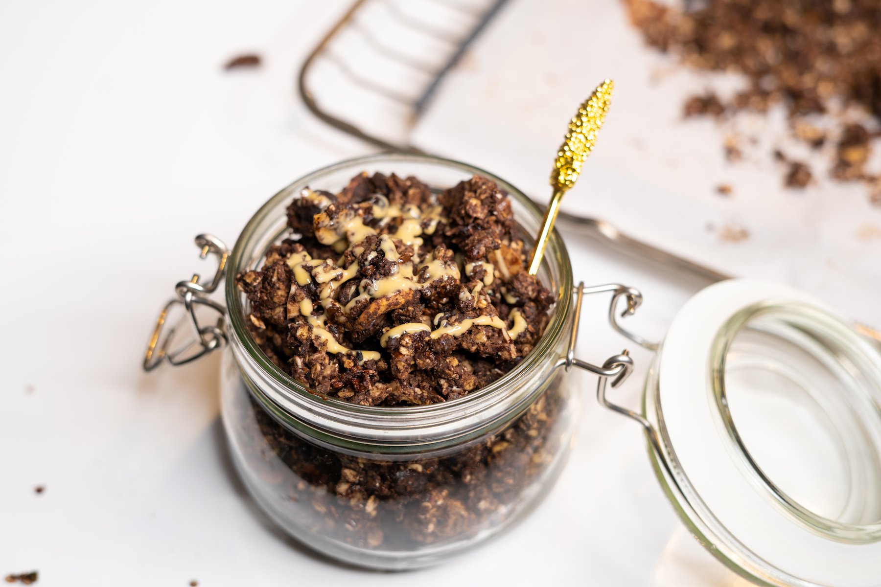 Rezept Serviervorschlag Crunchy Schoko Granola 