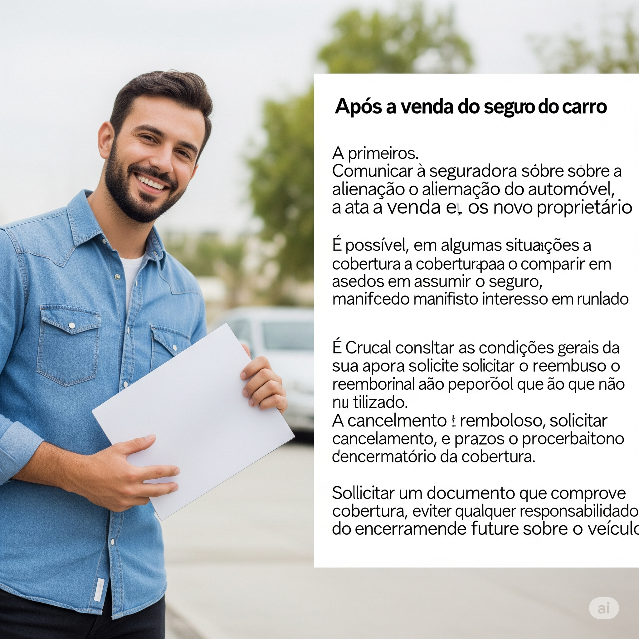 O que fazer com o seguro do carro após a venda