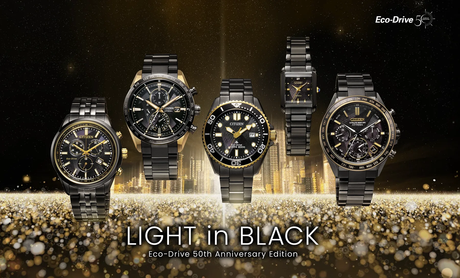 Citizen Eco-Drive 50th Anniversary: Inside the 2026 "LIGHT in BLACK" Collection | VELOCE