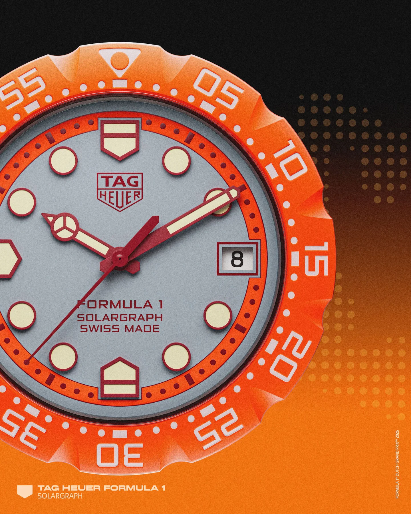 TAG Heuer F1 Solargraph: 38mm Dutch Orange Editions