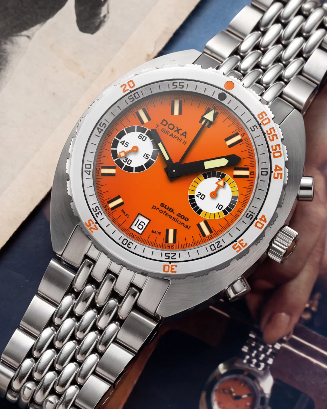DOXA SUB 200 T.Graph II: Vintage Valjoux 7734 Inside