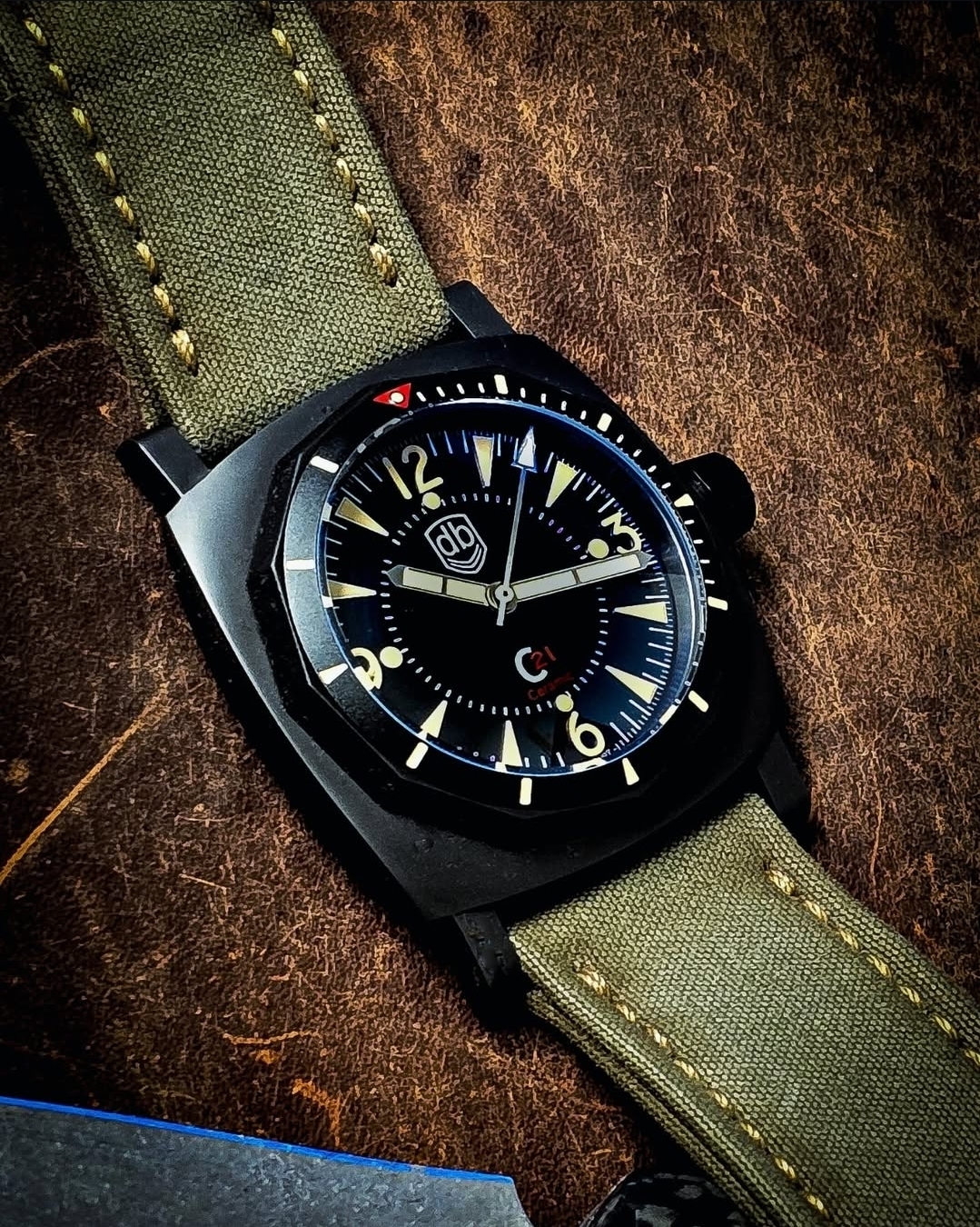 Vintage VDB C21 Ceramic 

I had a few Vintage VDB watches come through my collection over the past few years. If you like your watches with wide lug widths & straps, you would love Vintage VDB. 