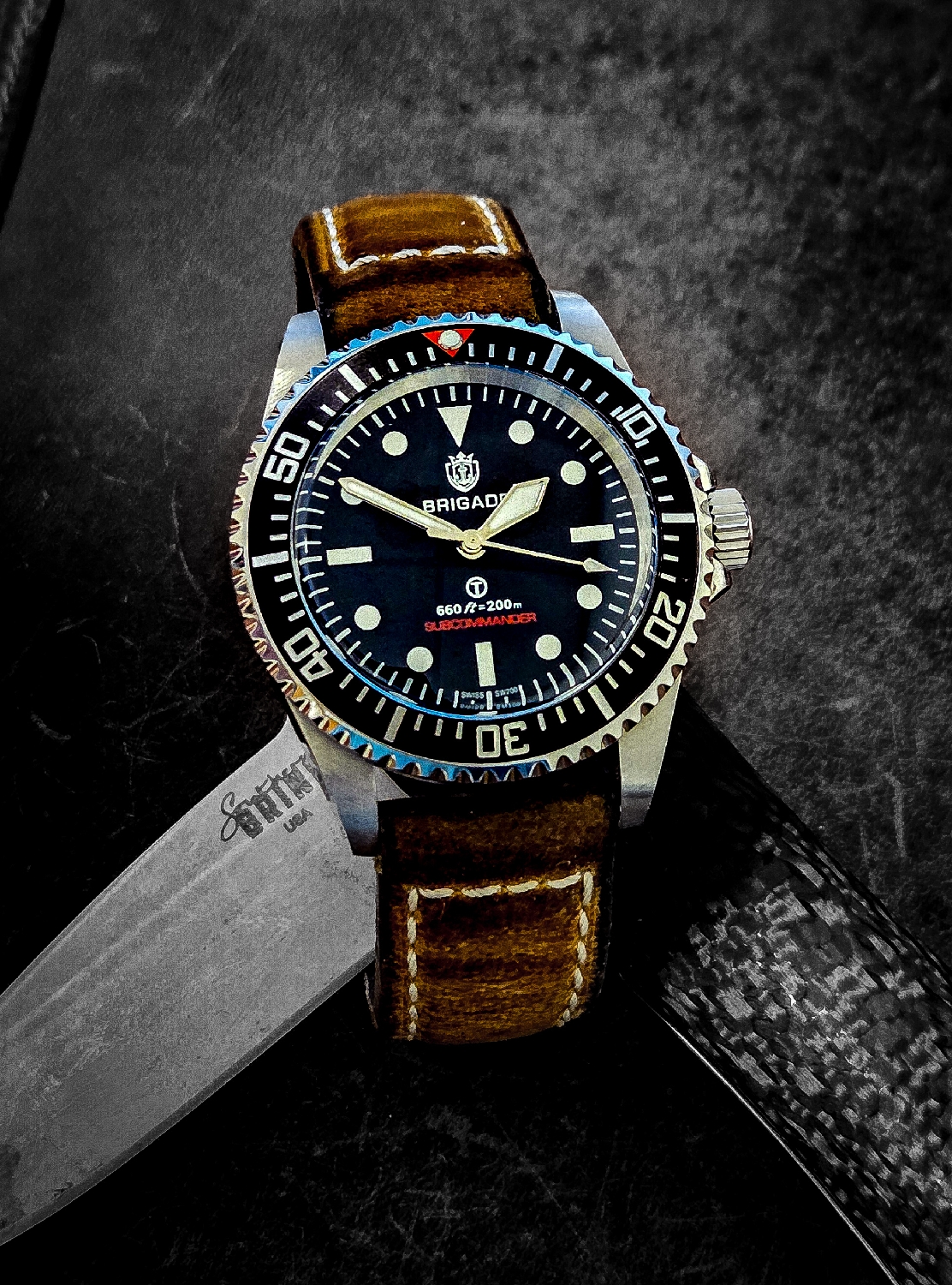 The Subcommander on leather looks soooo good!