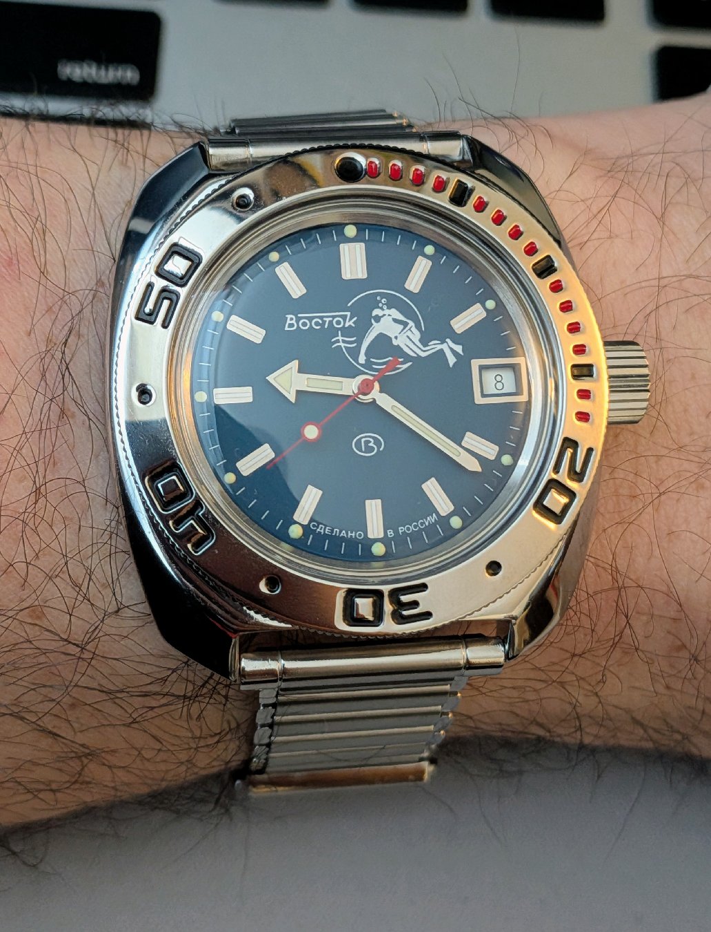 Vostok Amphibia 710059 on a Forstner Klip 