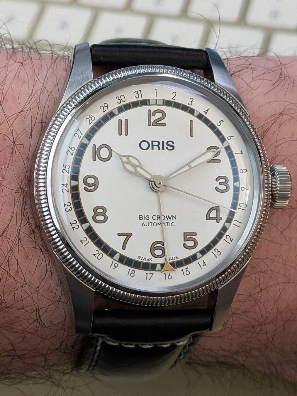 Oris Big Crown Pointer Date Roberto Clemente edition.