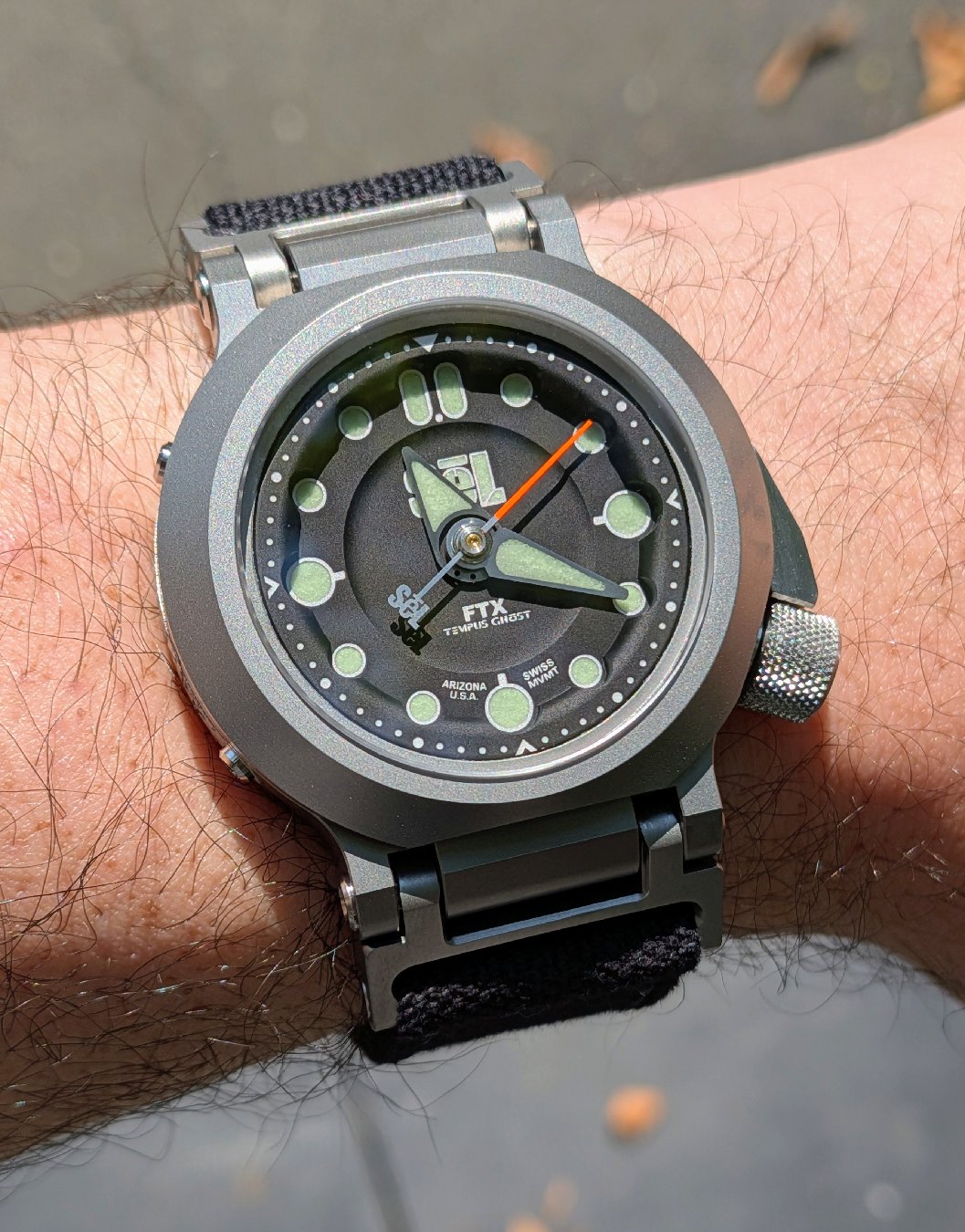 SēL Instrument FTX Tempus Ghost on a Carhartt canvas strap by Yusk