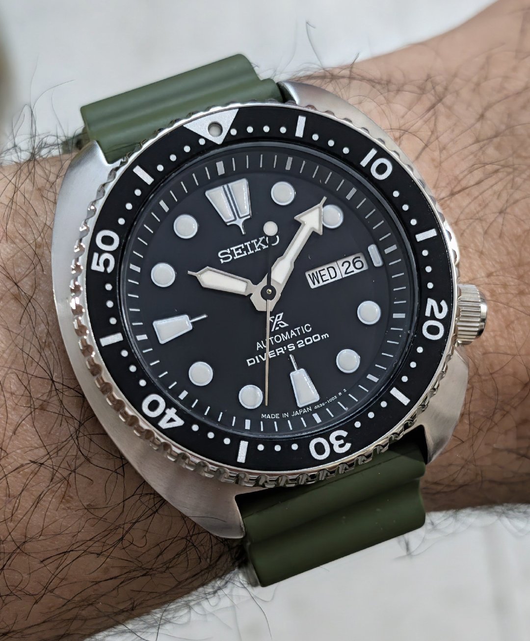 Seiko Prospex SRPE93 on a Divecore American FKM strap.