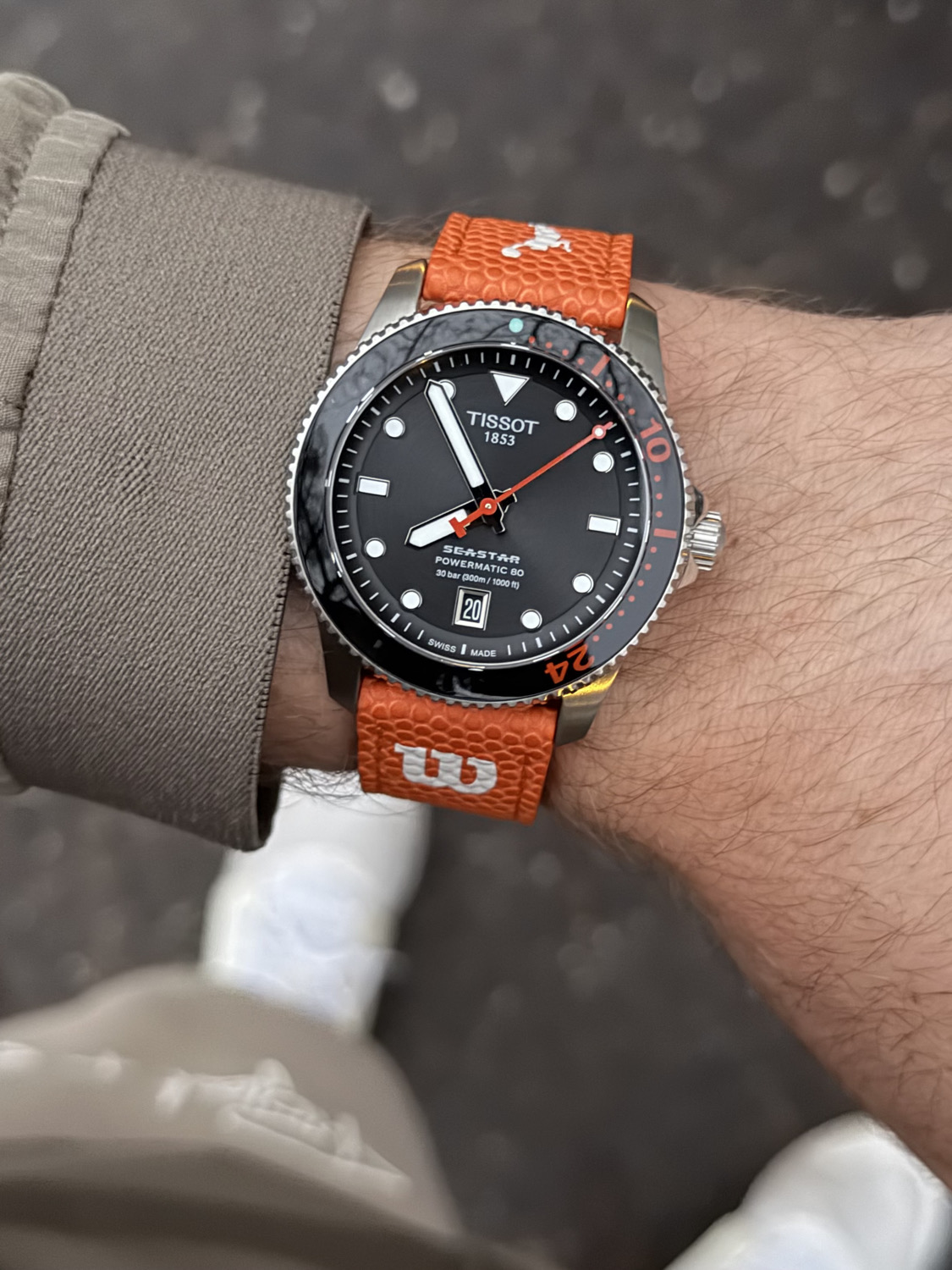 Today my Tissot Seastar WNBA Special Edition - love the Shotclock Timer Bezel 🏀