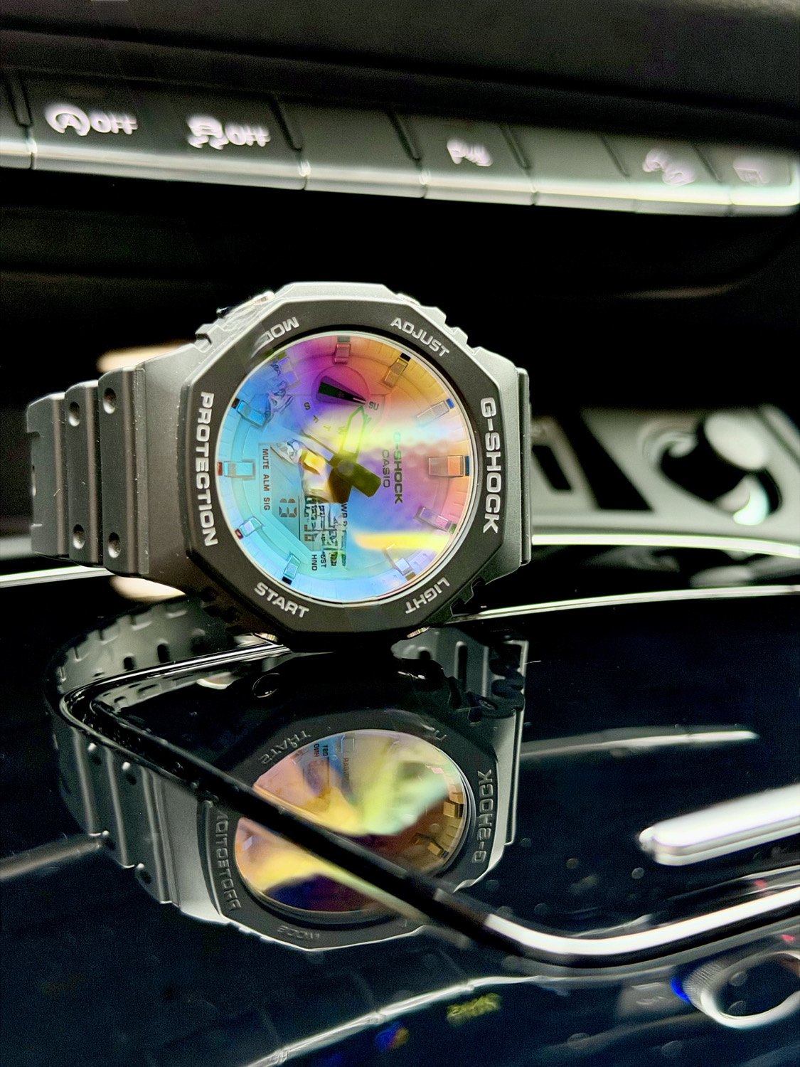 Today my G-Shock  GA-2100SR-1A 🌈