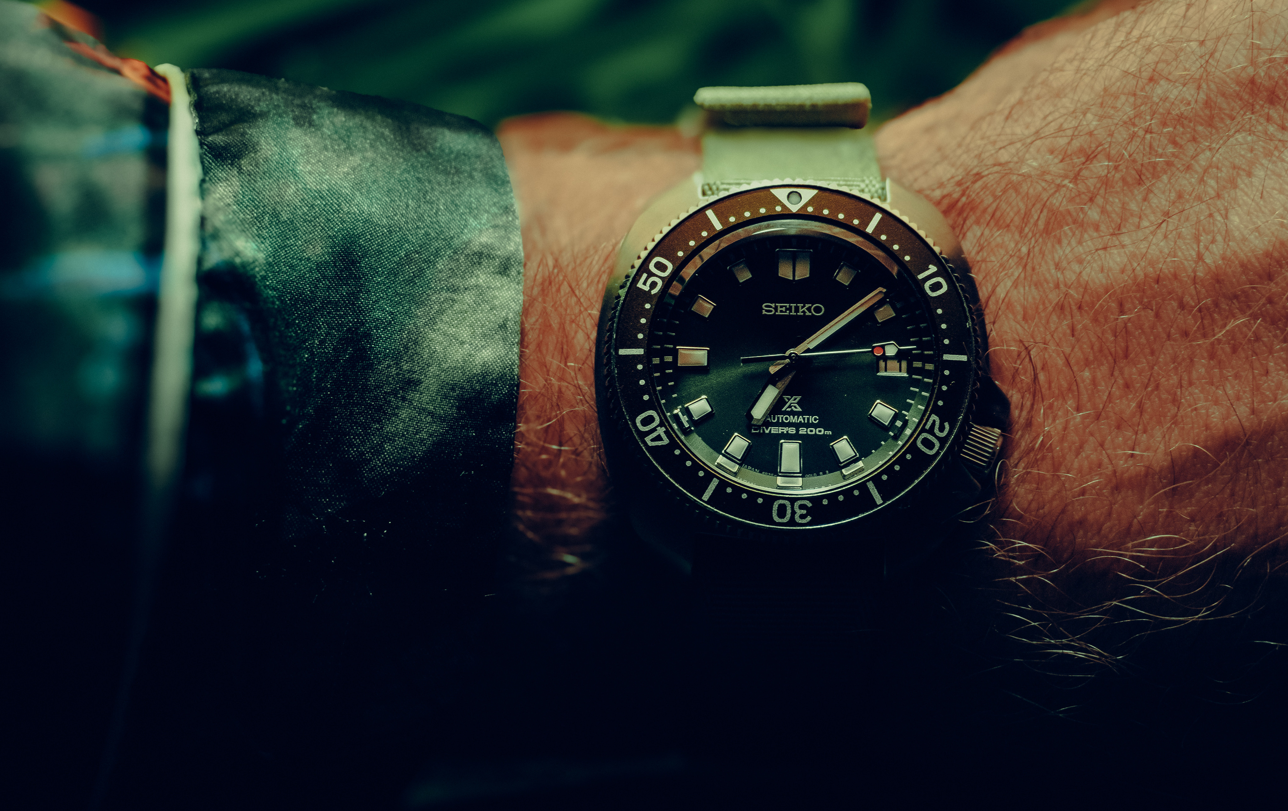 Close-up of a Seiko SPB153