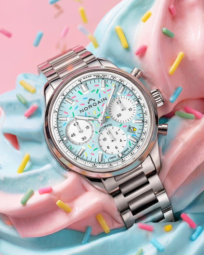 Inside the NORQAIN Freedom 60 Chrono Enjoy Life "Sprinkles"