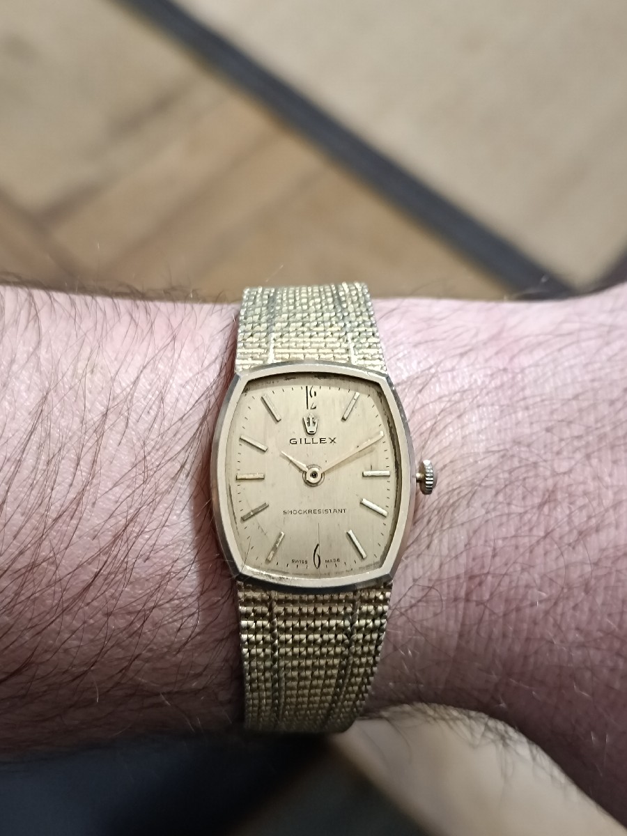Gillex Watch - Unfortunately missing glass and second hand. (Second hand is my fault as I accidentally broke the staff) For some reason I feel like a Mafia Boss today! 
