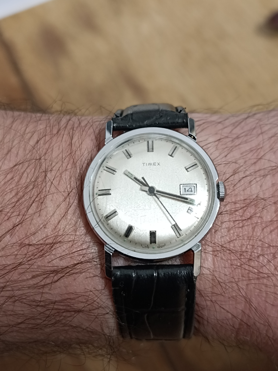 Vintage American - Timex Mercury Calendar - A beautiful timepiece from 1977
Vintage Timex watches are simple and elegant. 
Interesting fact: Timex (Waterbury Clock Company) is one of the companies that made the dollar watch possible, known as Yankee pocket watch . An affordable watch for a dollar. 