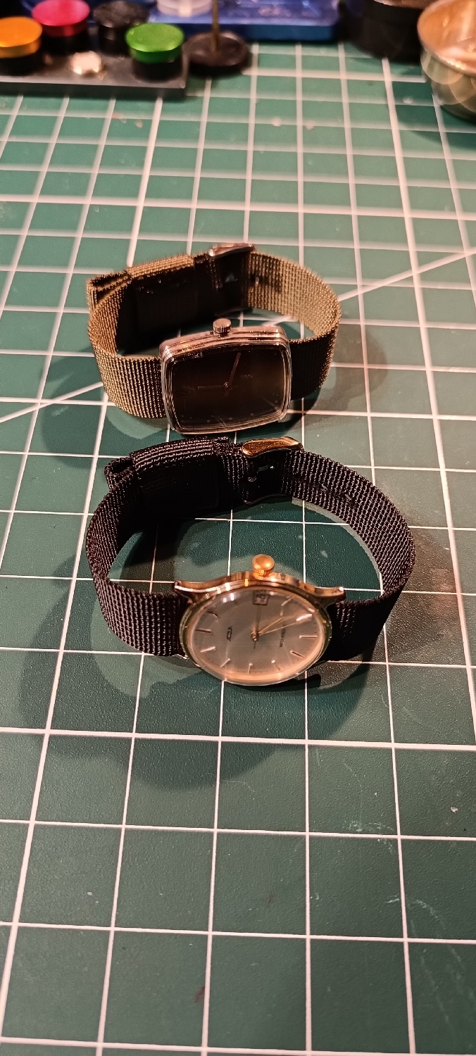 I've decided to nato strap the vintages. 
Trafalgar and Acqua by Timex. I think I posted the Acqua in here but I hadn't anywhere else so it's together now. 