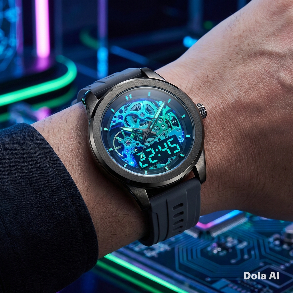 As requested,  a futuristic mechanical watch. Actually, I really like this options.  
