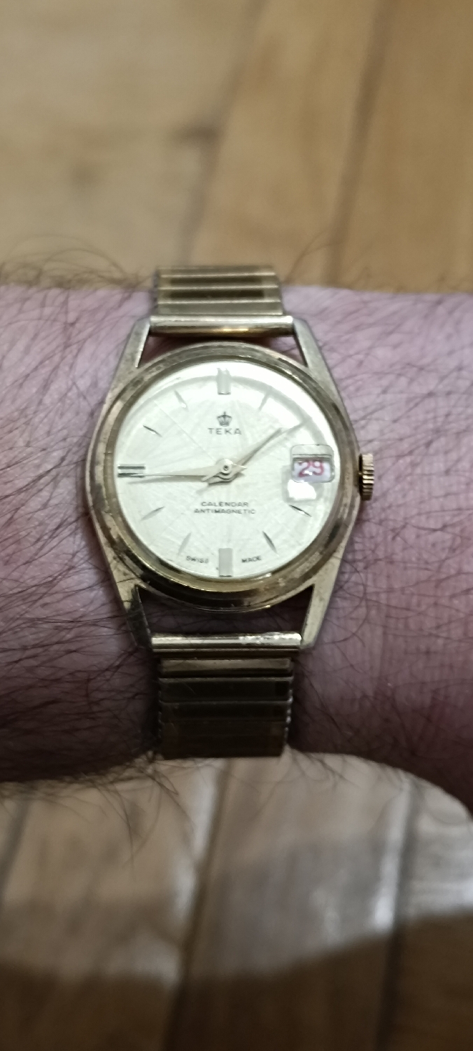 Vintage German Teka
You can use in the kitchen or in the bathroom. 
Teka history is not really about watches at all. Teka company is a primary manufacturer of utensils for the kitchen and bathroom. 
