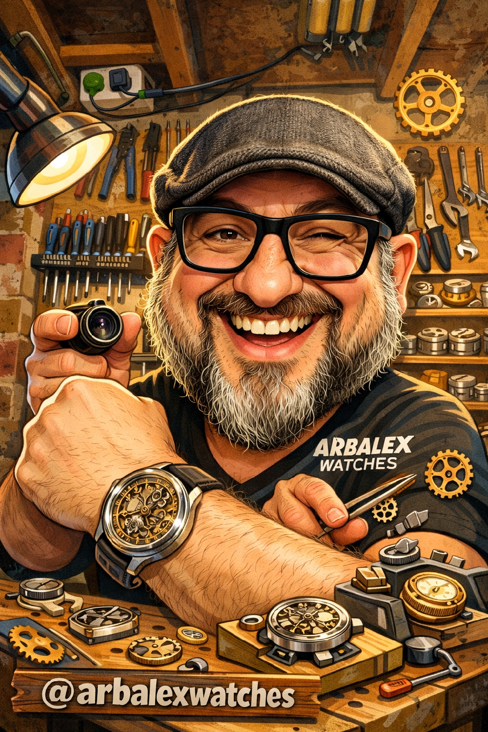 Ok. Nothing to do with watches but it's cool! I joined the trend and asked ChatGPT to: Create a caricature of what you know about me and my job . 
That's the result. Kakaka