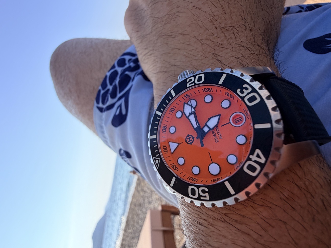 The #Helm Komodo getting some snorkeling time! problem is, instead of the sea bed I was only staring at the watch itself😎