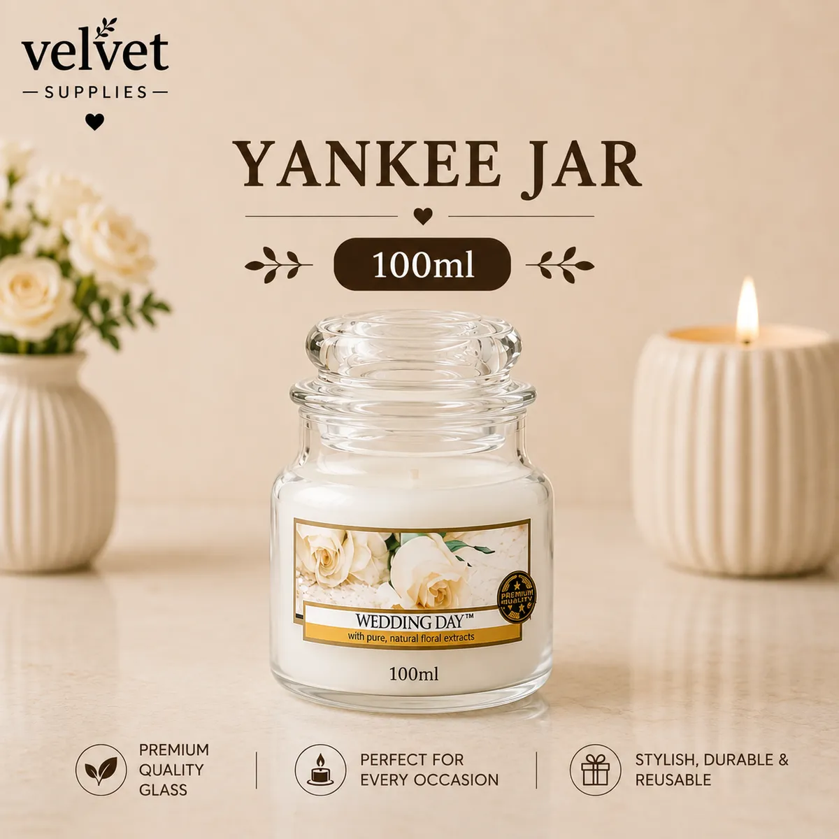 100ML Yankee Jar - 6 PCS