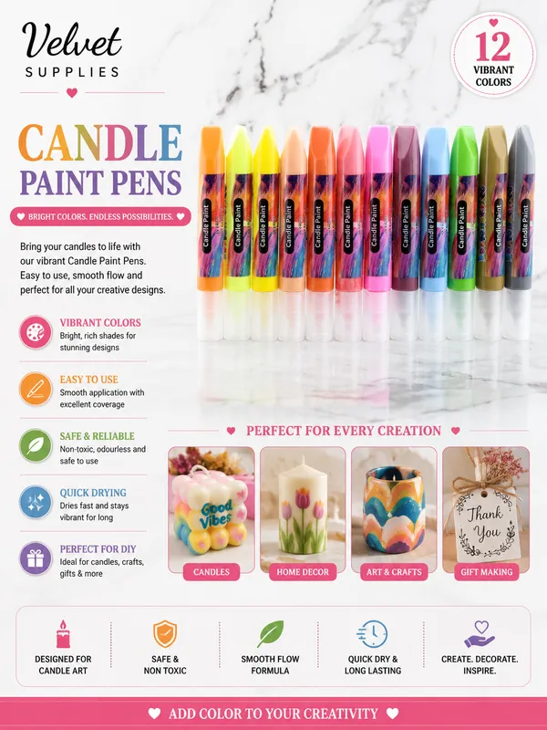 12 in 1 Candle Paint Set