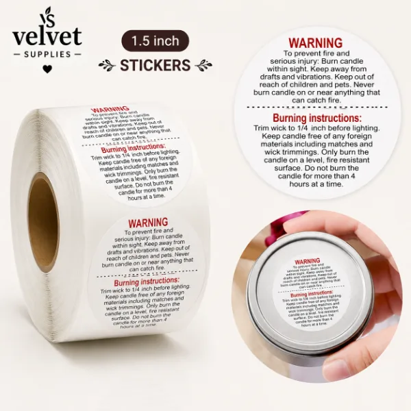 1.5 INCH Warning stickers - 1.5 inch