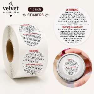 1.5 INCH Warning stickers - 1.5 inch