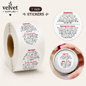 1.5 INCH Warning stickers - 1 INCH