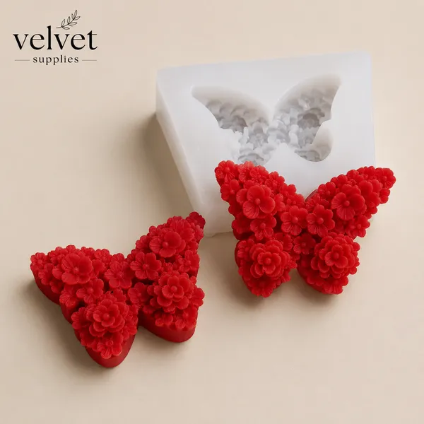 3D floral butterfly silicon mould