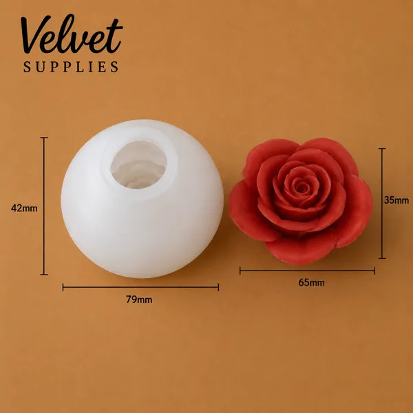 3D Rose Candle Handmade Mould