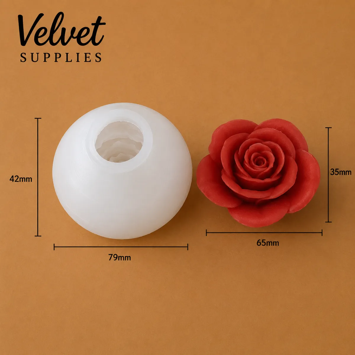 3D Rose Candle Handmade Mould