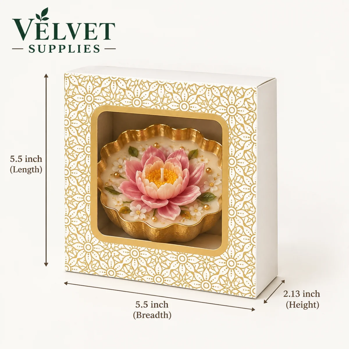 5.5 inch lotus Urli box | 5 inch Hammered Urli Box | 5.5x5.5x2.13 inch